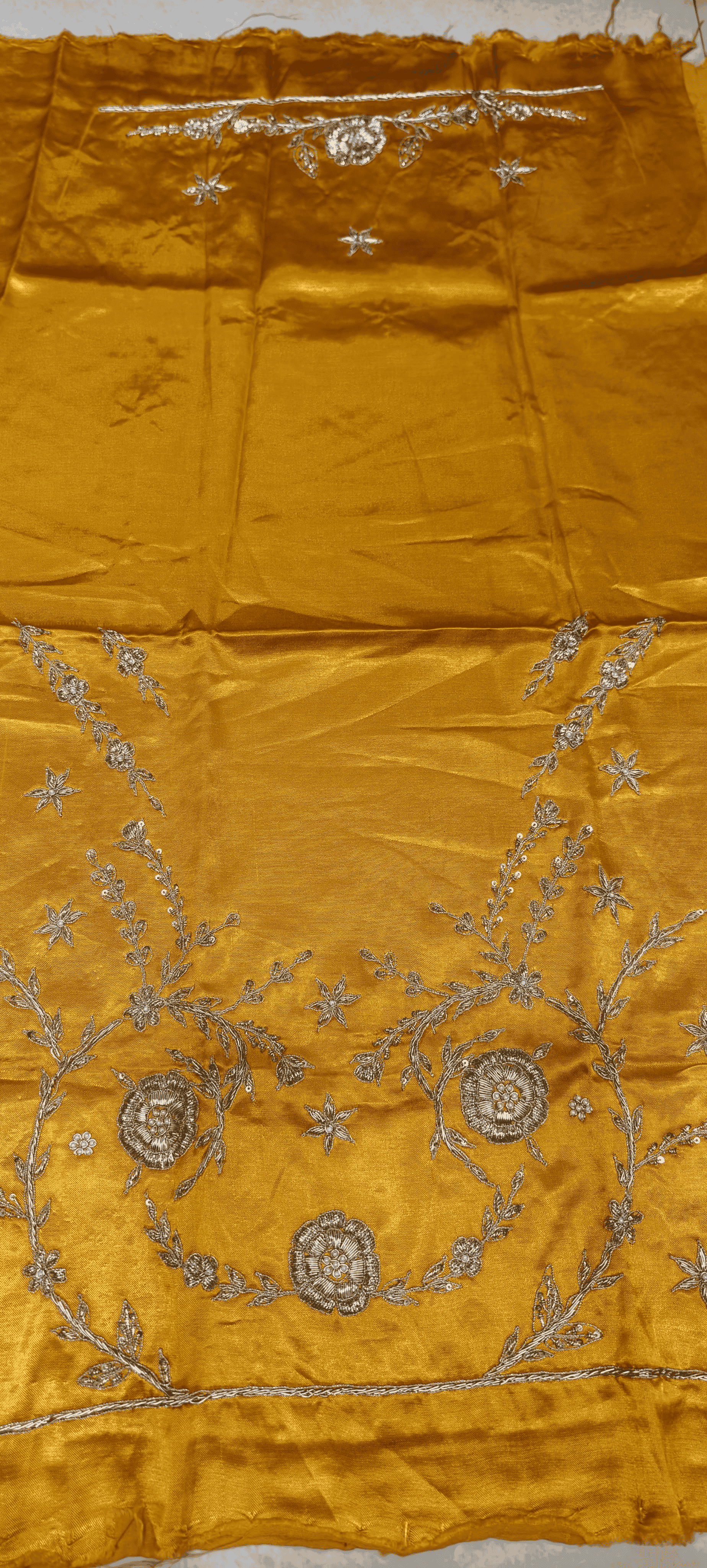 Pure Mashru Gaji Silk Blouse Piece with Pearl Jardoshi Work
