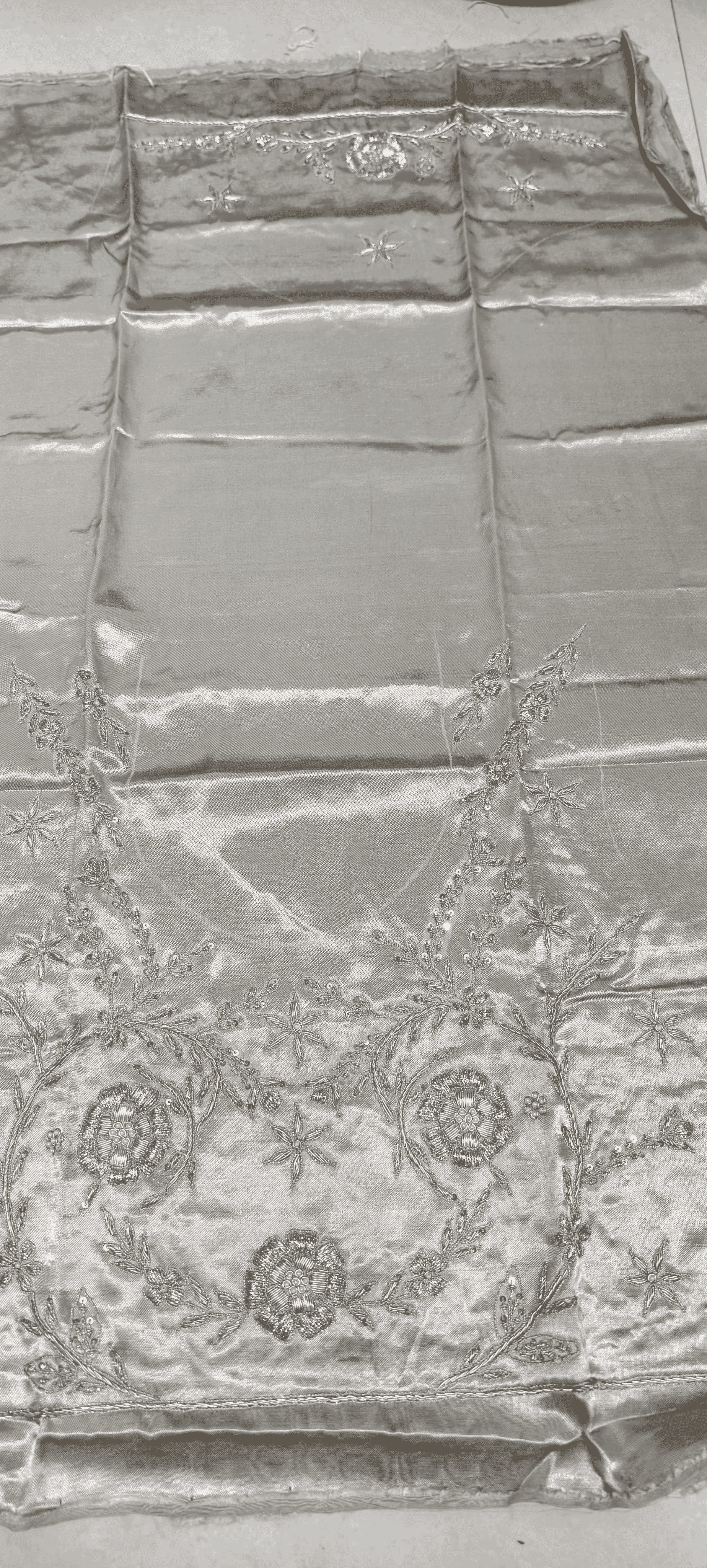 Pure Mashru Gaji Silk Blouse Piece with Pearl Jardoshi Work