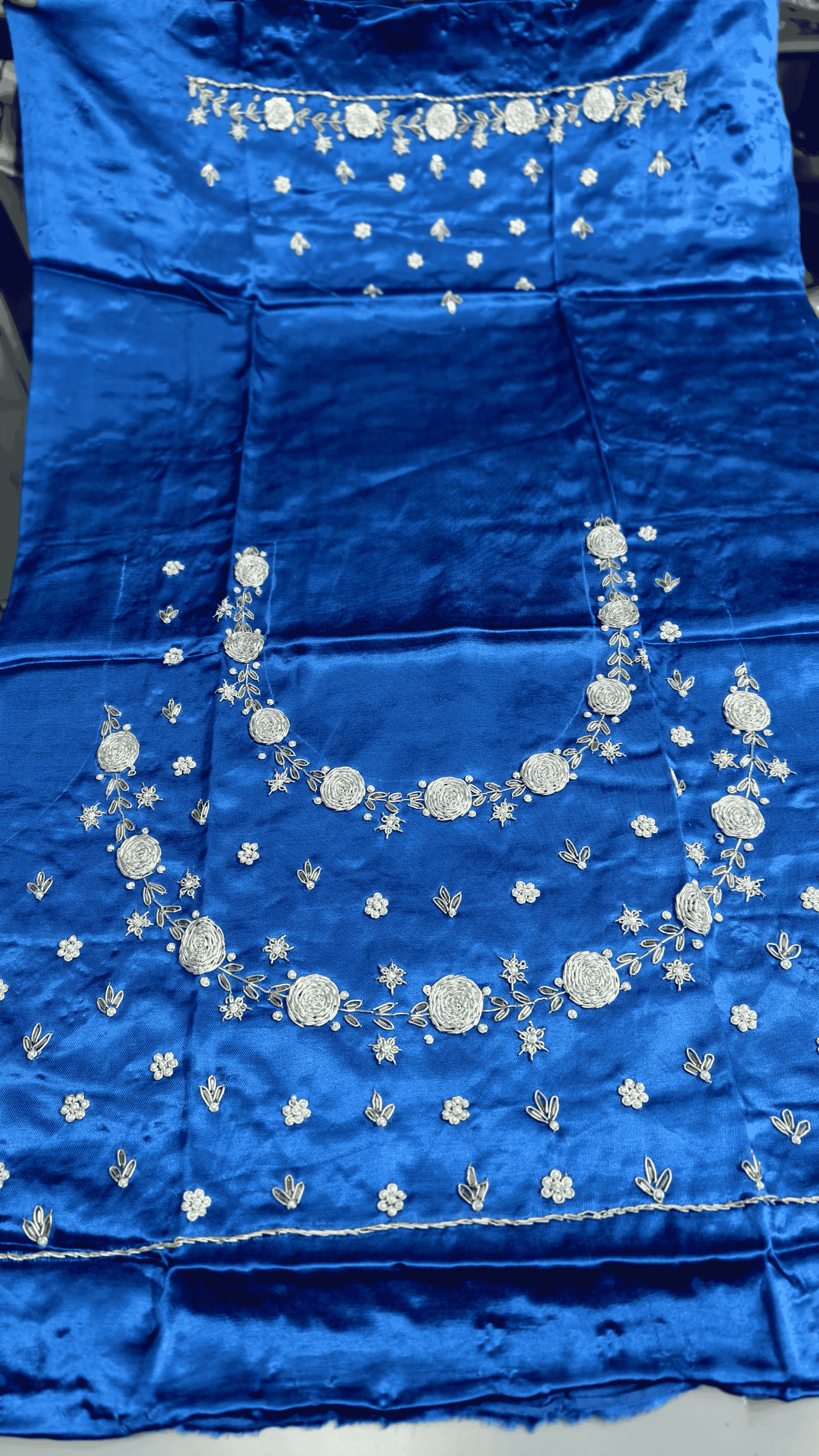 Pure Mashru Gaji Silk Blouse Piece with Pearl Jardoshi Work