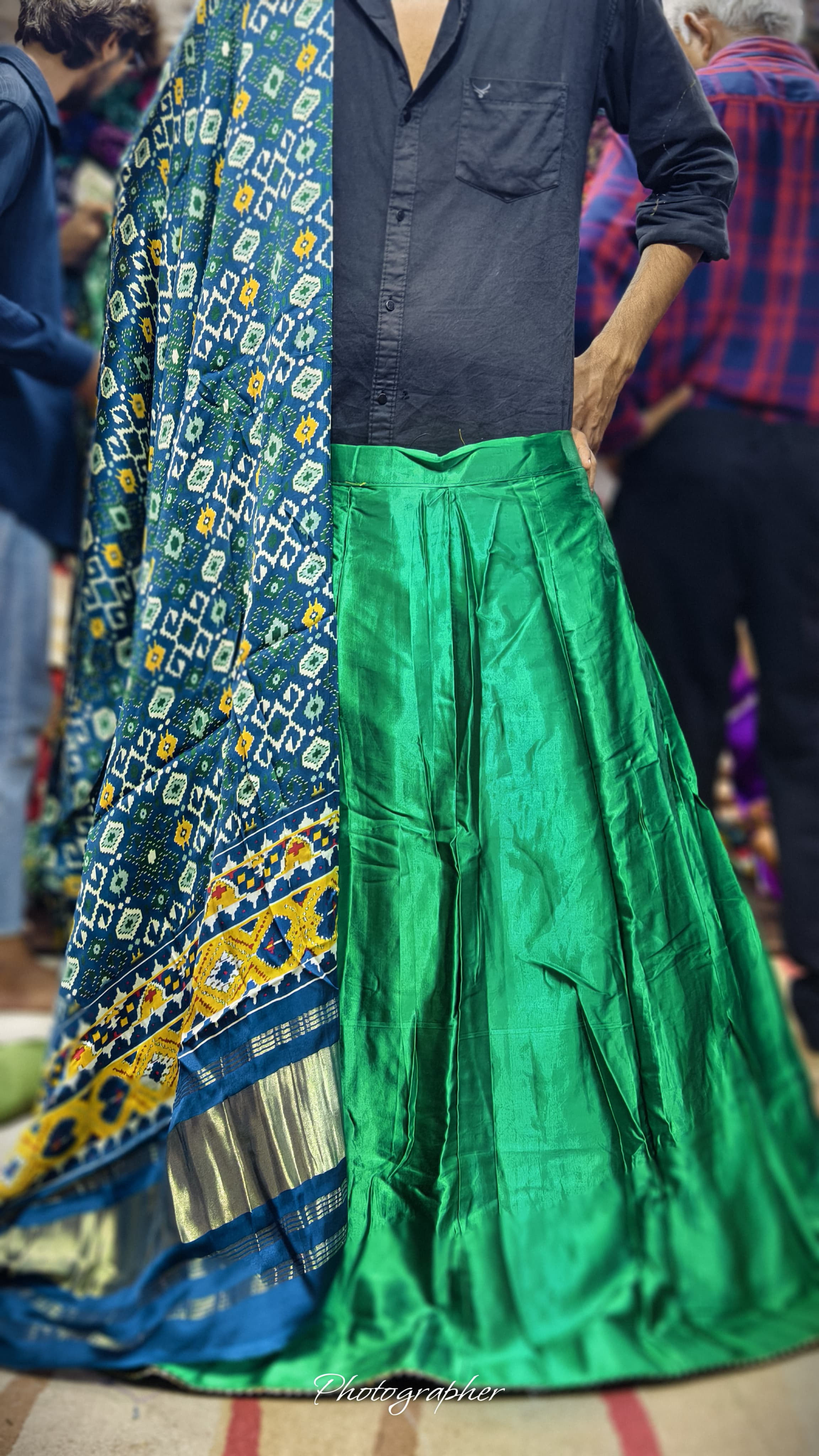 Pure Mashru Gaji Silk Plain Ghagraa With Pure Modal Gaji Silk Digital Prints Dupatta With Lagdi Patta