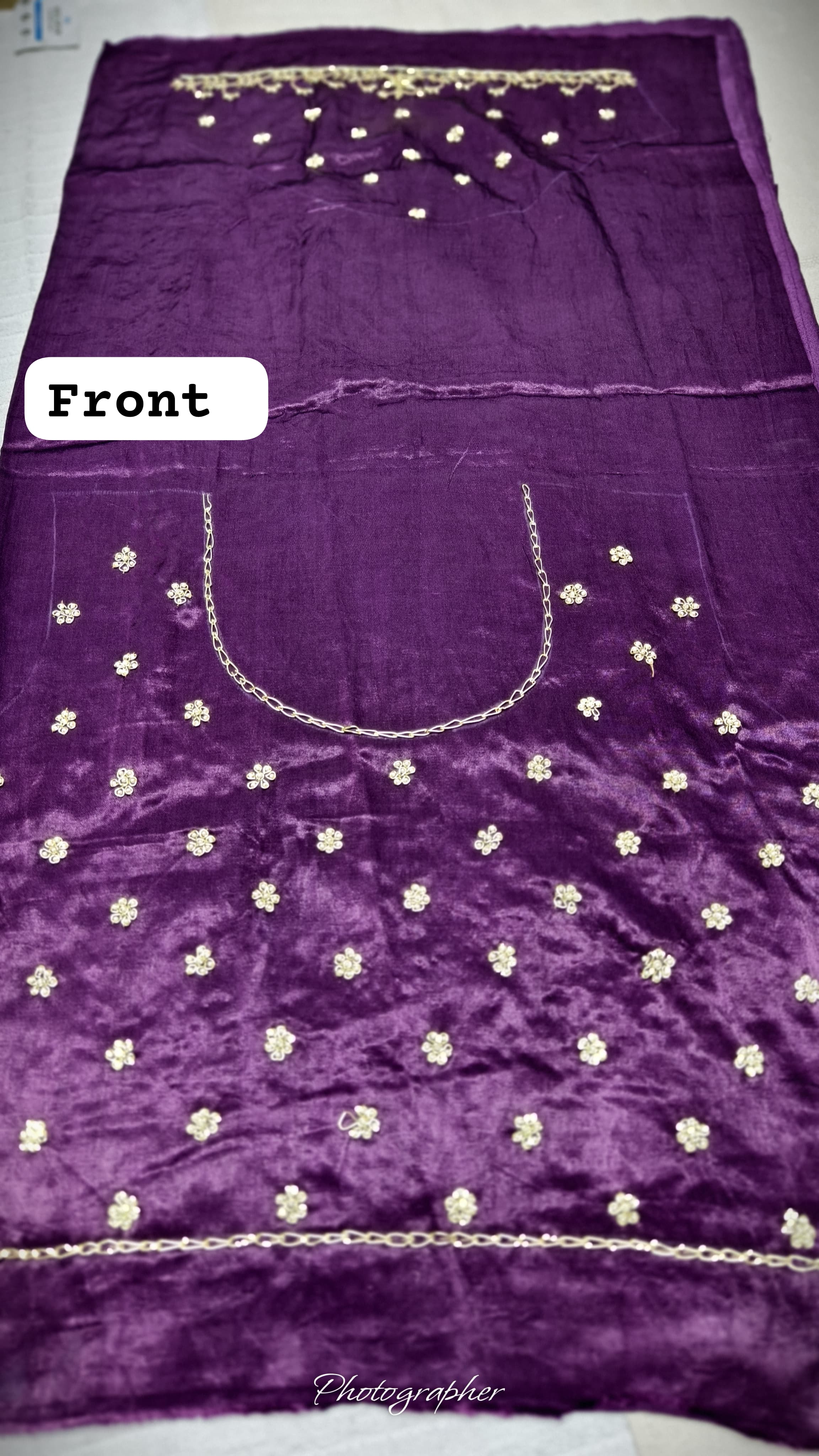 Pure Masru Gaji Silk Blouse Piece With Pearl Jardoshi Work