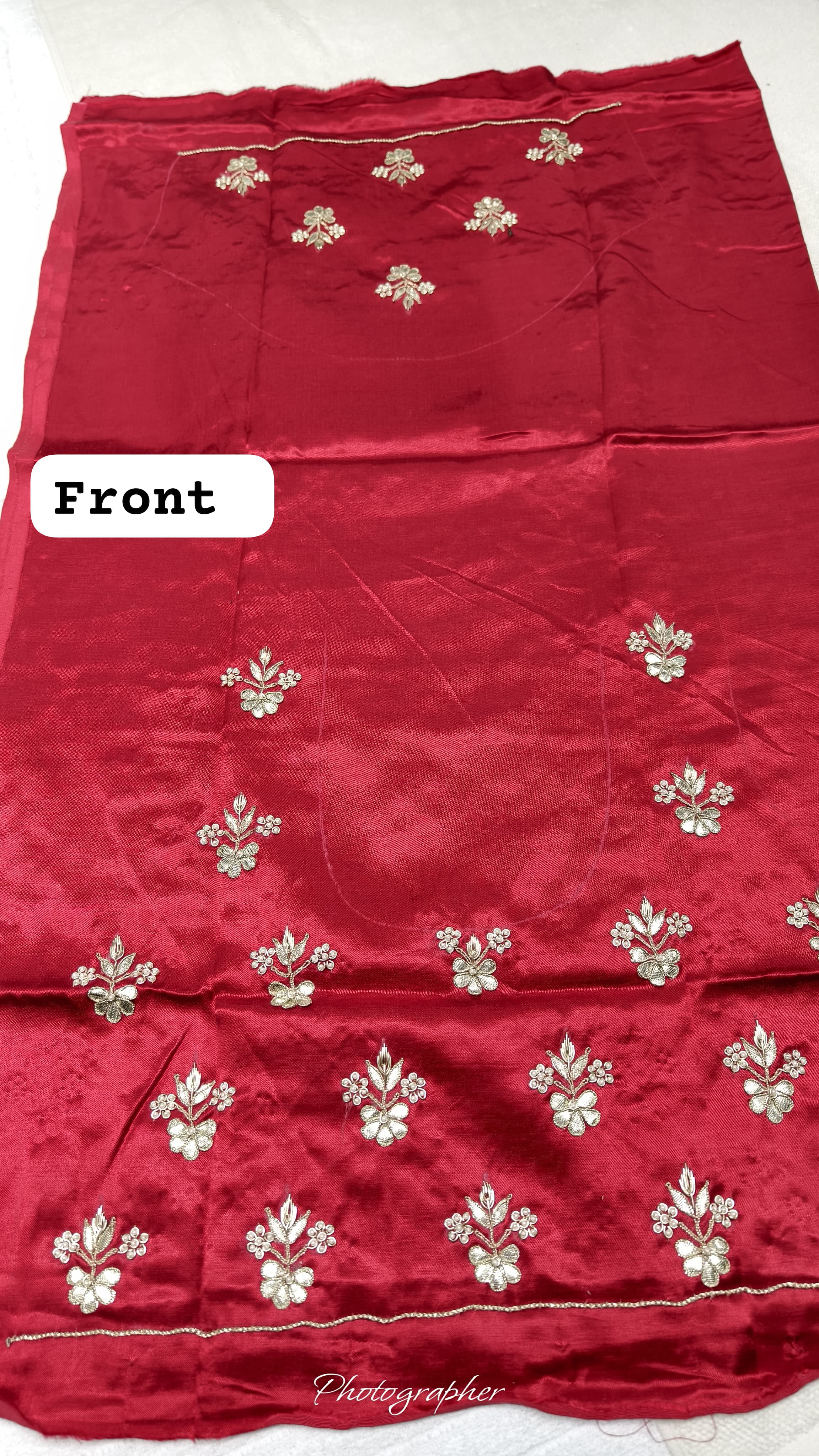 Pure Masru Gaji Silk Blouse Piece With Pearl Jardoshi Work