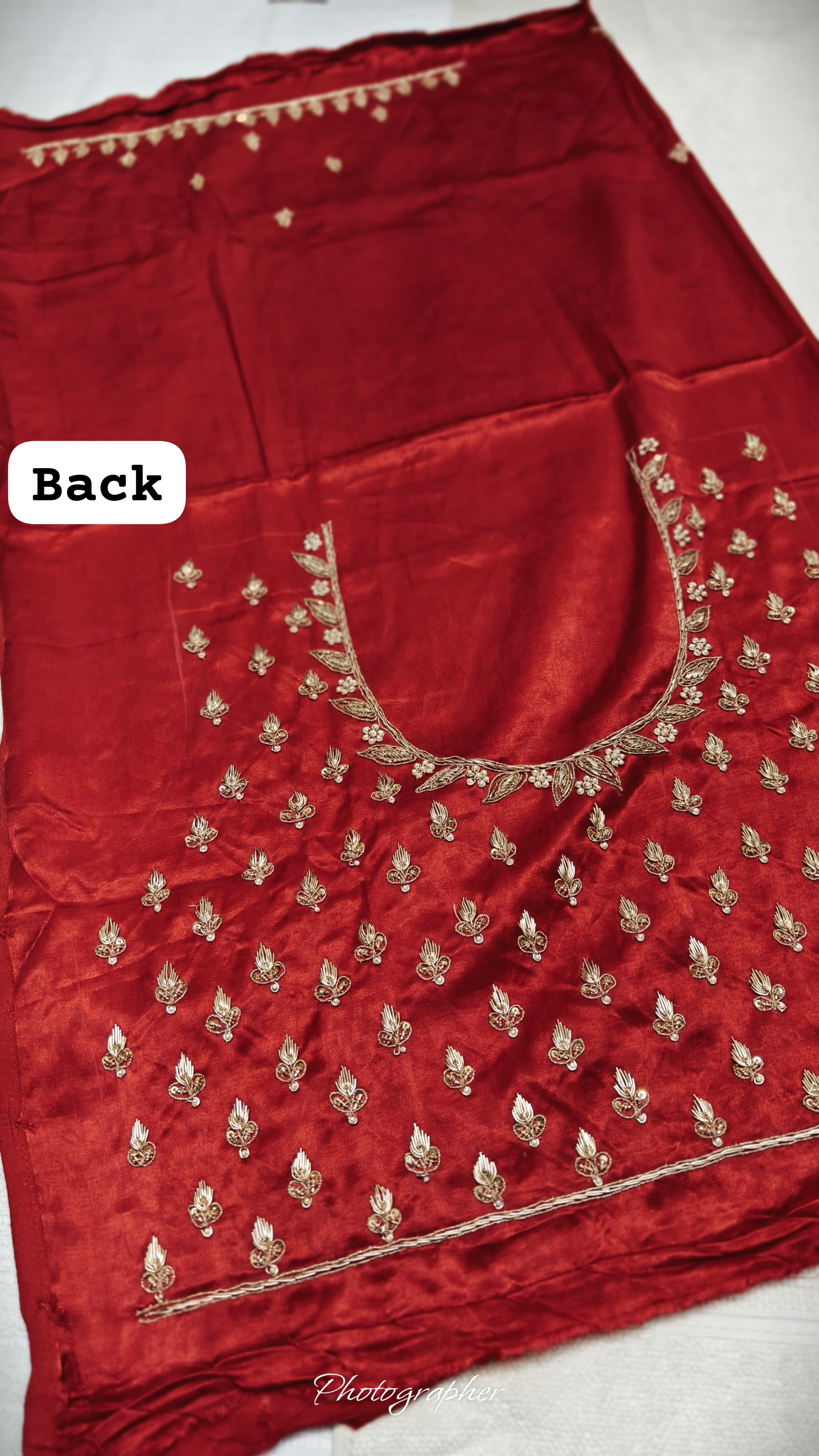 Pure Masru Gaji Silk Blouse Piece With Pearl Jardoshi Work