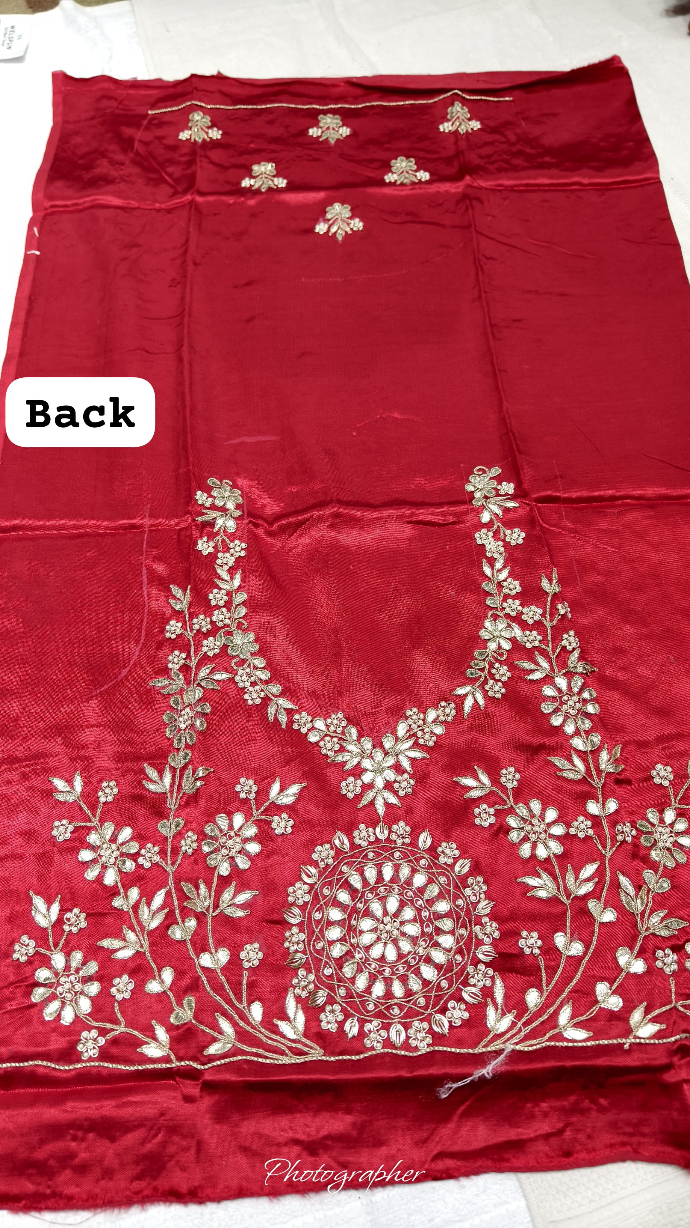 Pure Masru Gaji Silk Blouse Piece With Pearl Jardoshi Work