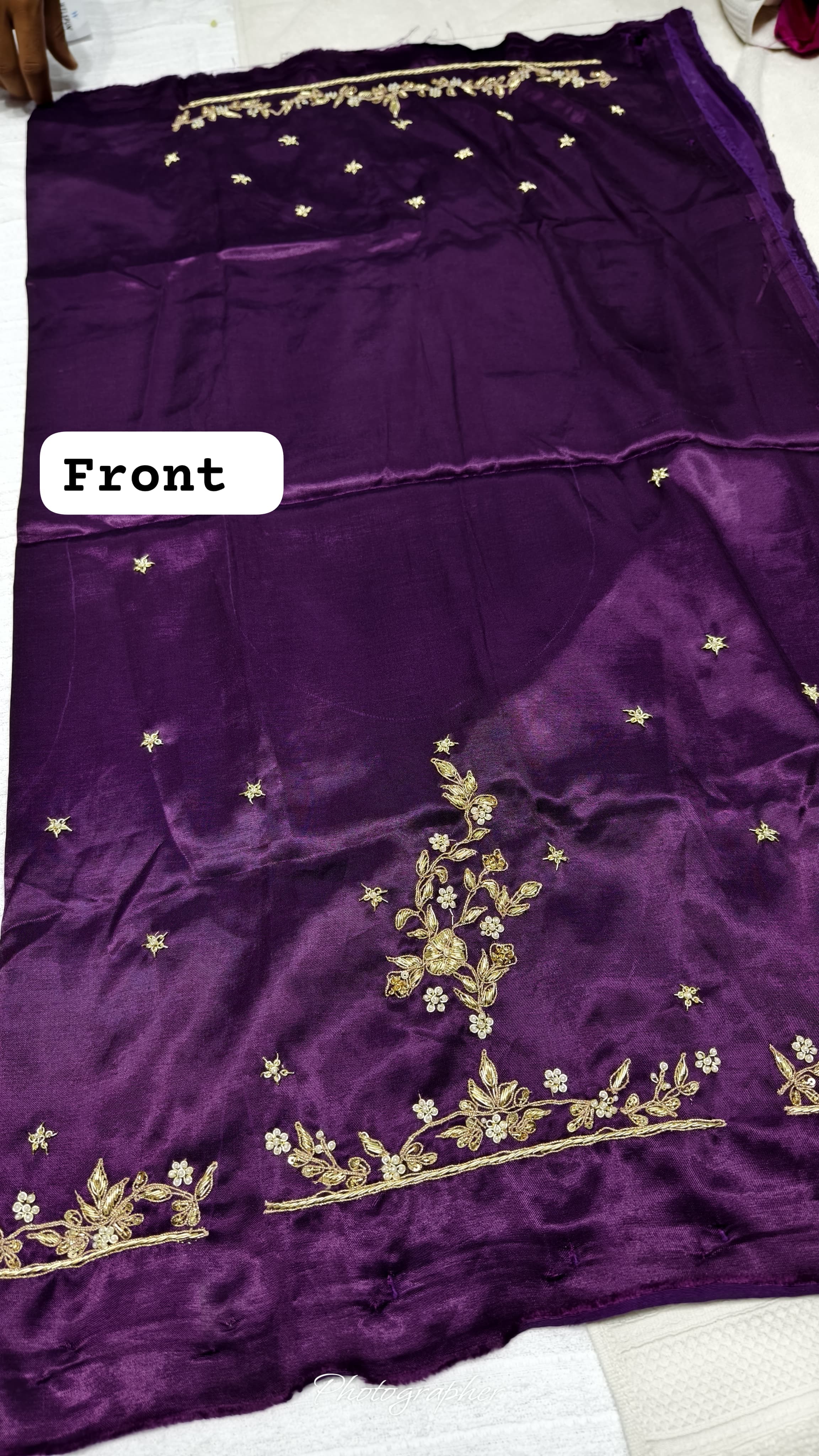 Pure Masru Gaji Silk Blouse Piece With Pearl Jardoshi Work