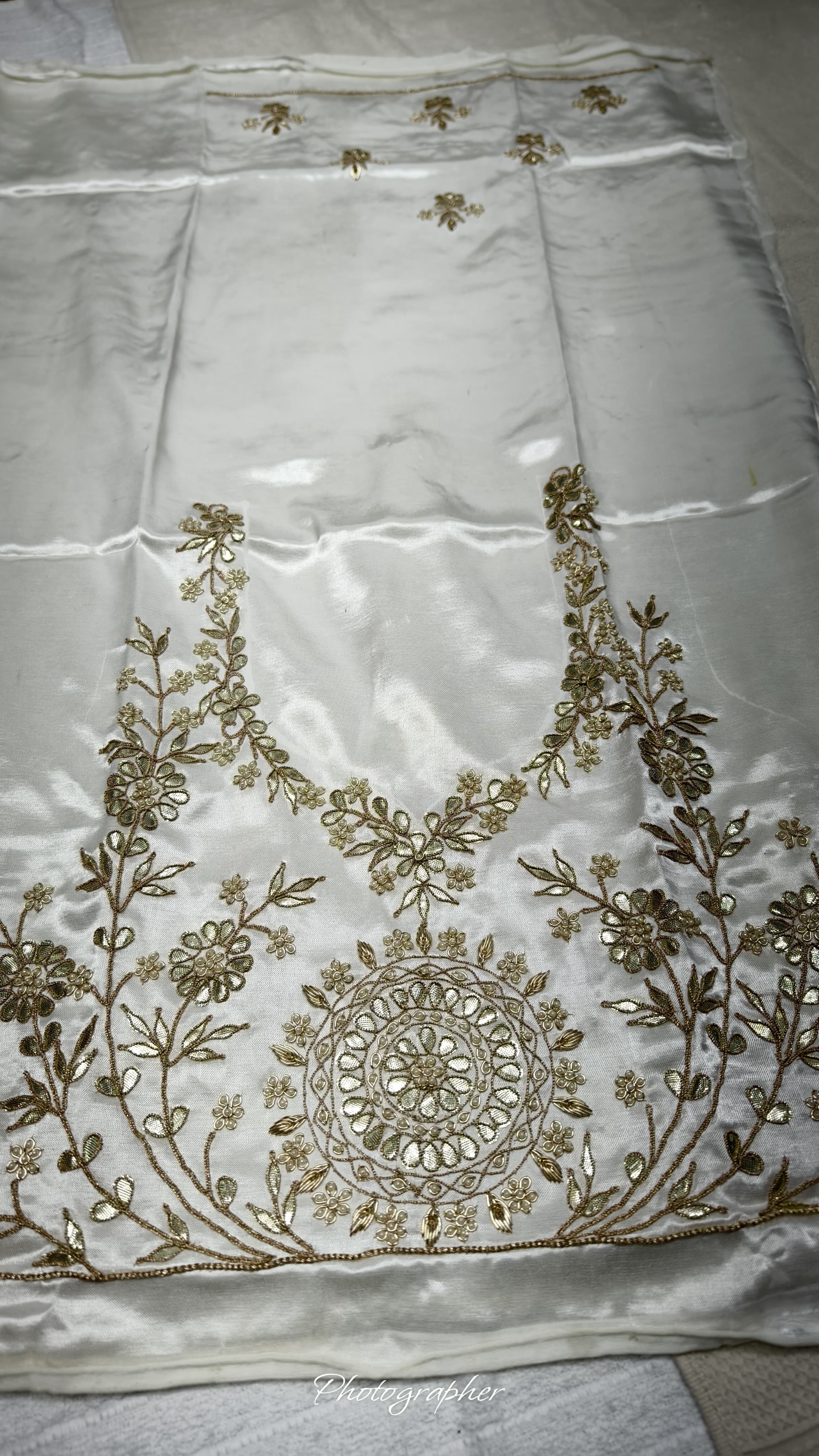 Pure Masru Gaji Silk Blouse Piece With Pearl Jardoshi Work