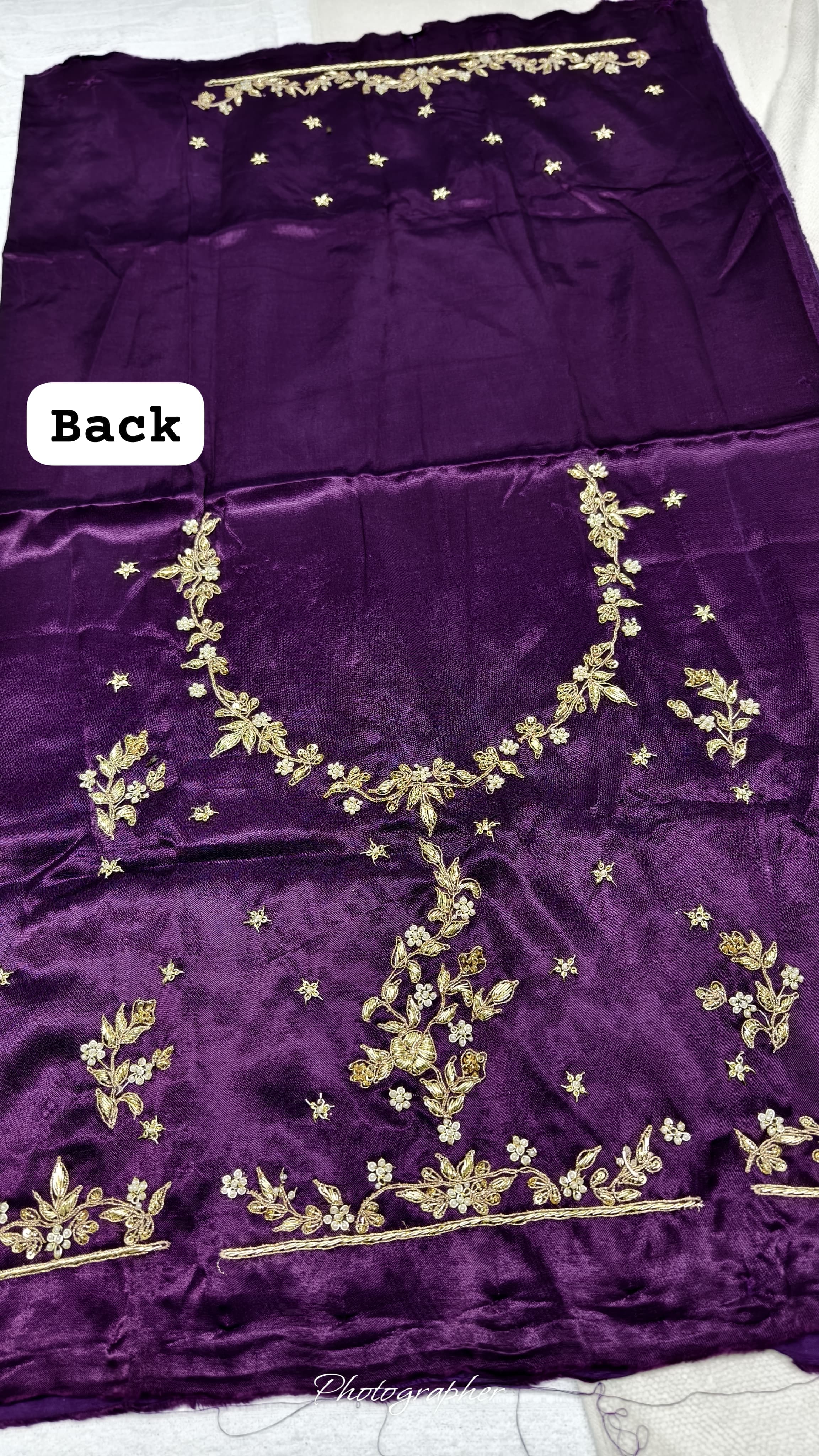 Pure Masru Gaji Silk Blouse Piece With Pearl Jardoshi Work