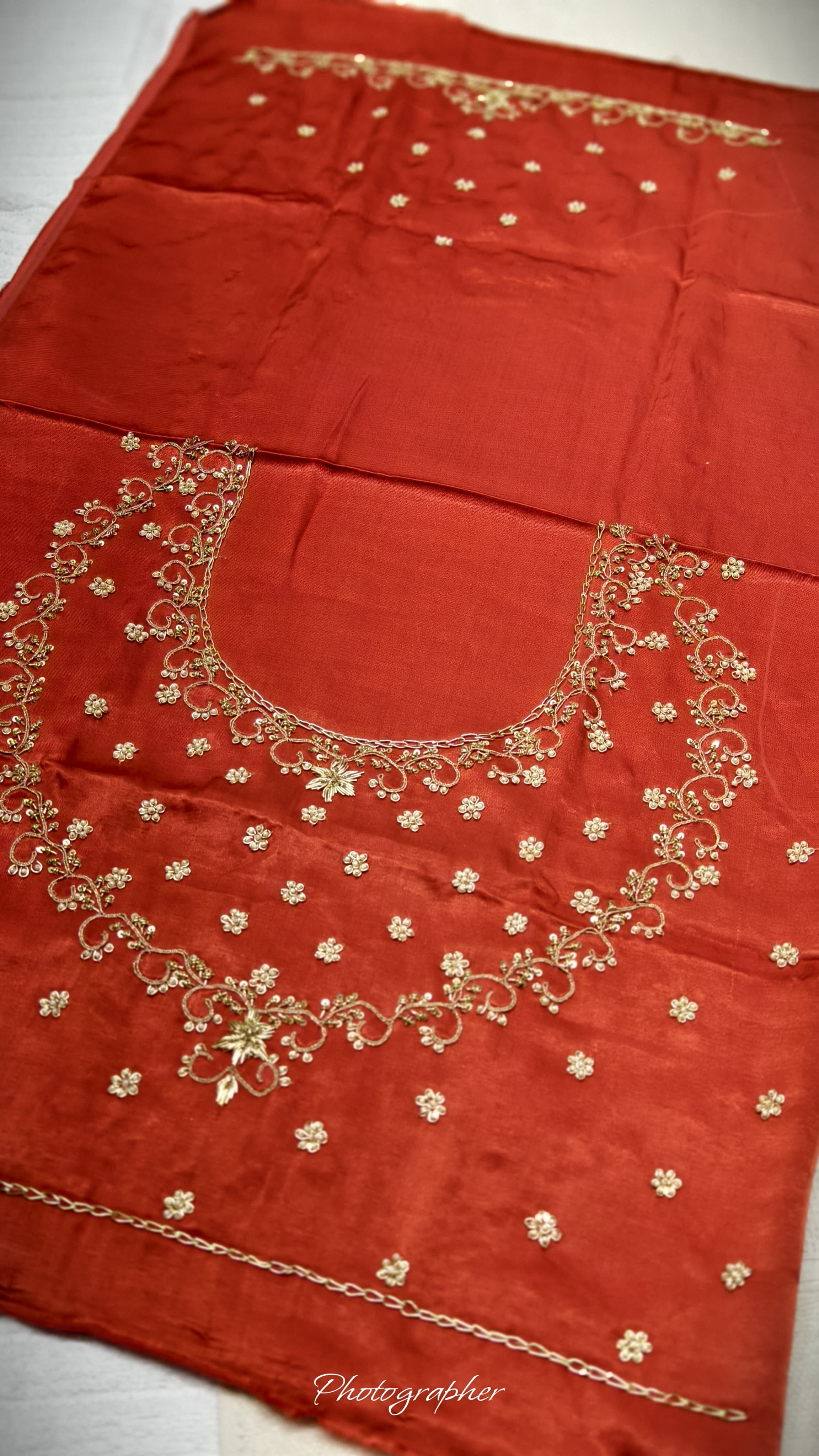 Pure Masru Gaji Silk Blouse Piece With Pearl Jardoshi Work