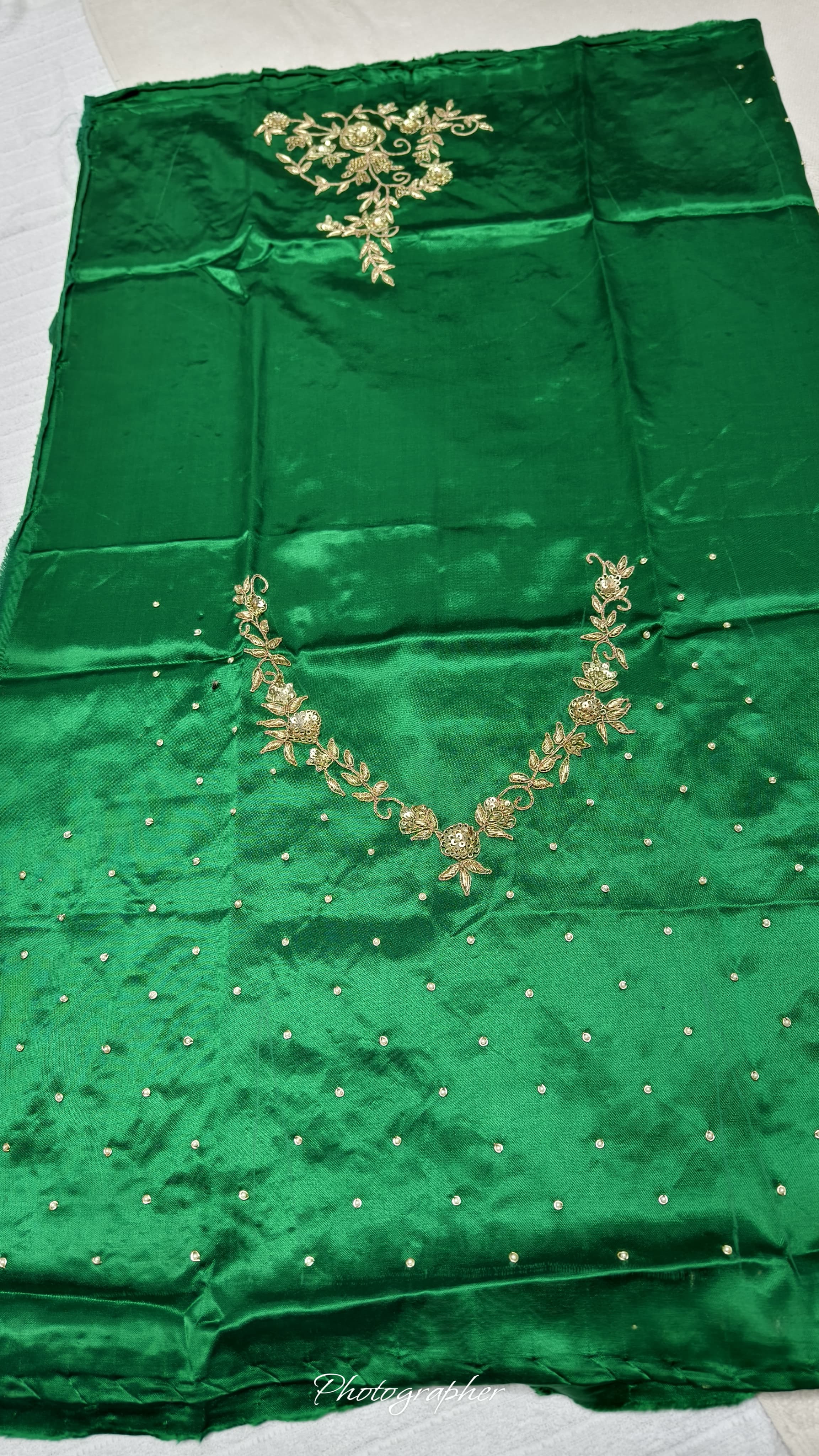 Pure Masru Gaji Silk Blouse Piece With Pearl Jardoshi Work