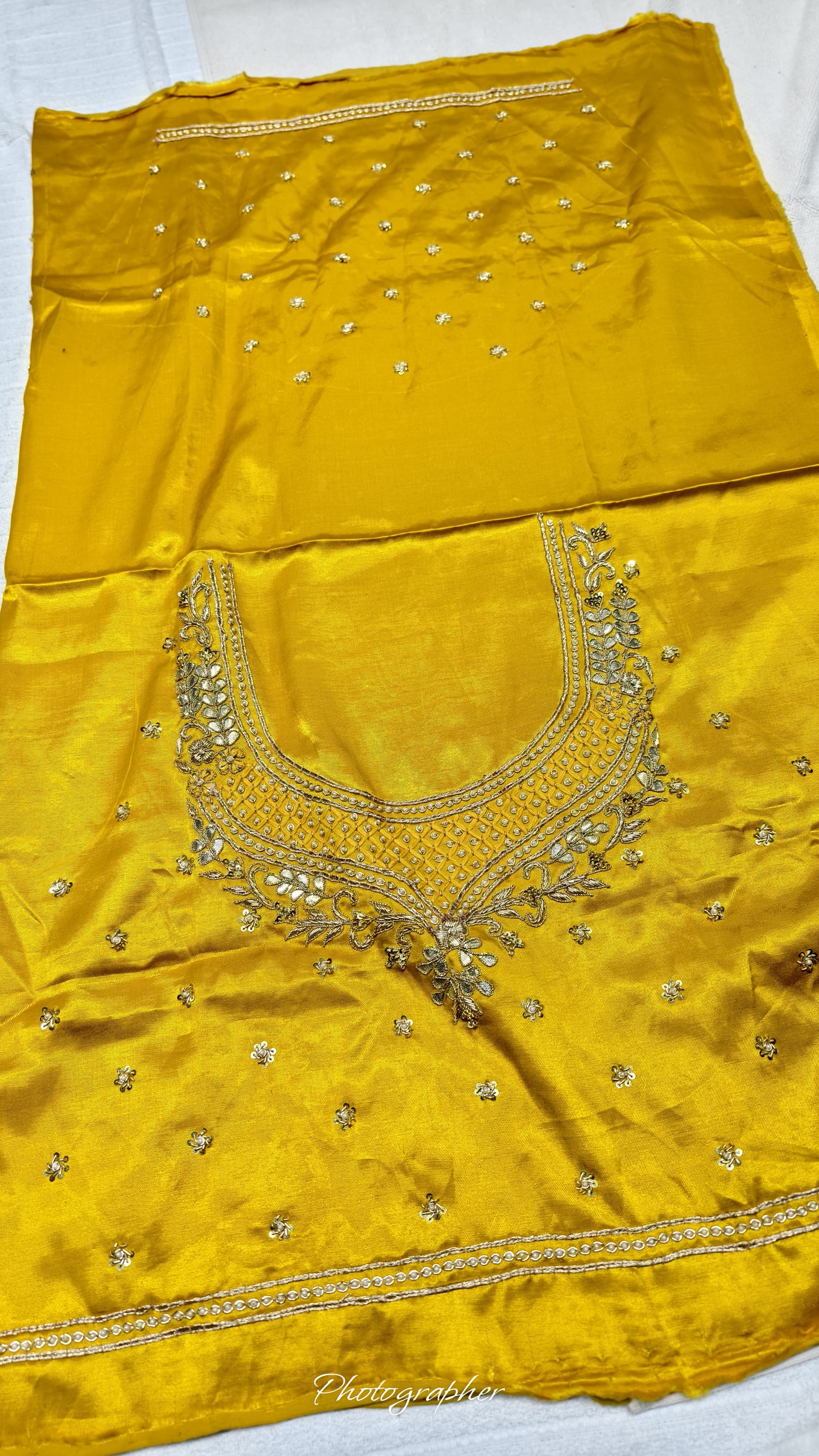 Pure Masru Gaji Silk Blouse Piece With Pearl Jardoshi Work Hand Work Blouse
