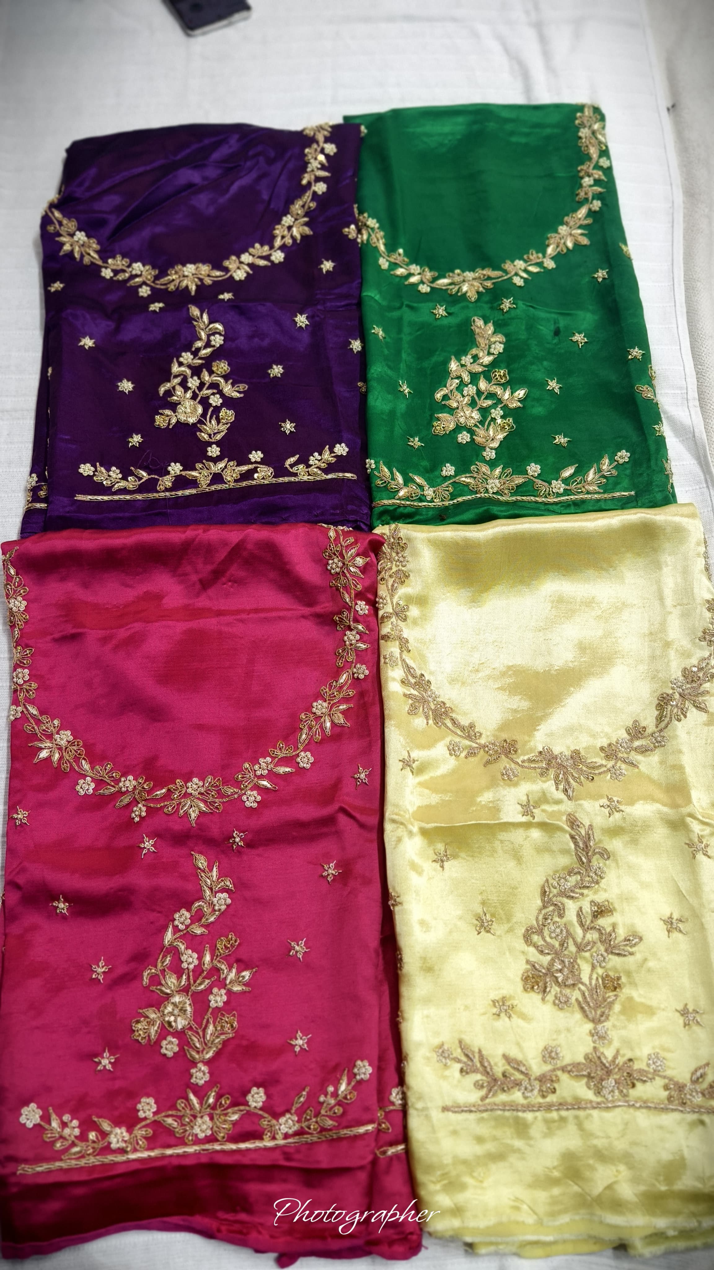 Pure Masru Gaji Silk Blouse Piece With Pearl Jardoshi Work Hand Work Blouse