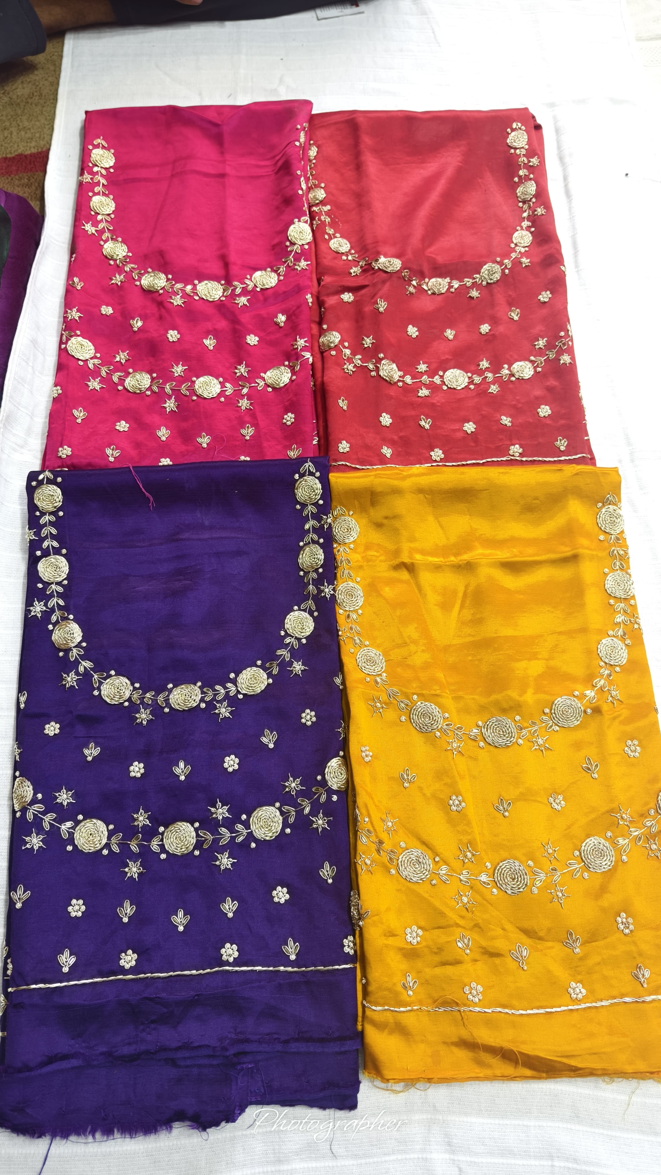 Pure Masru Gaji Silk Blouse Piece With Pearl Jardoshi Work Hand Work Blouse