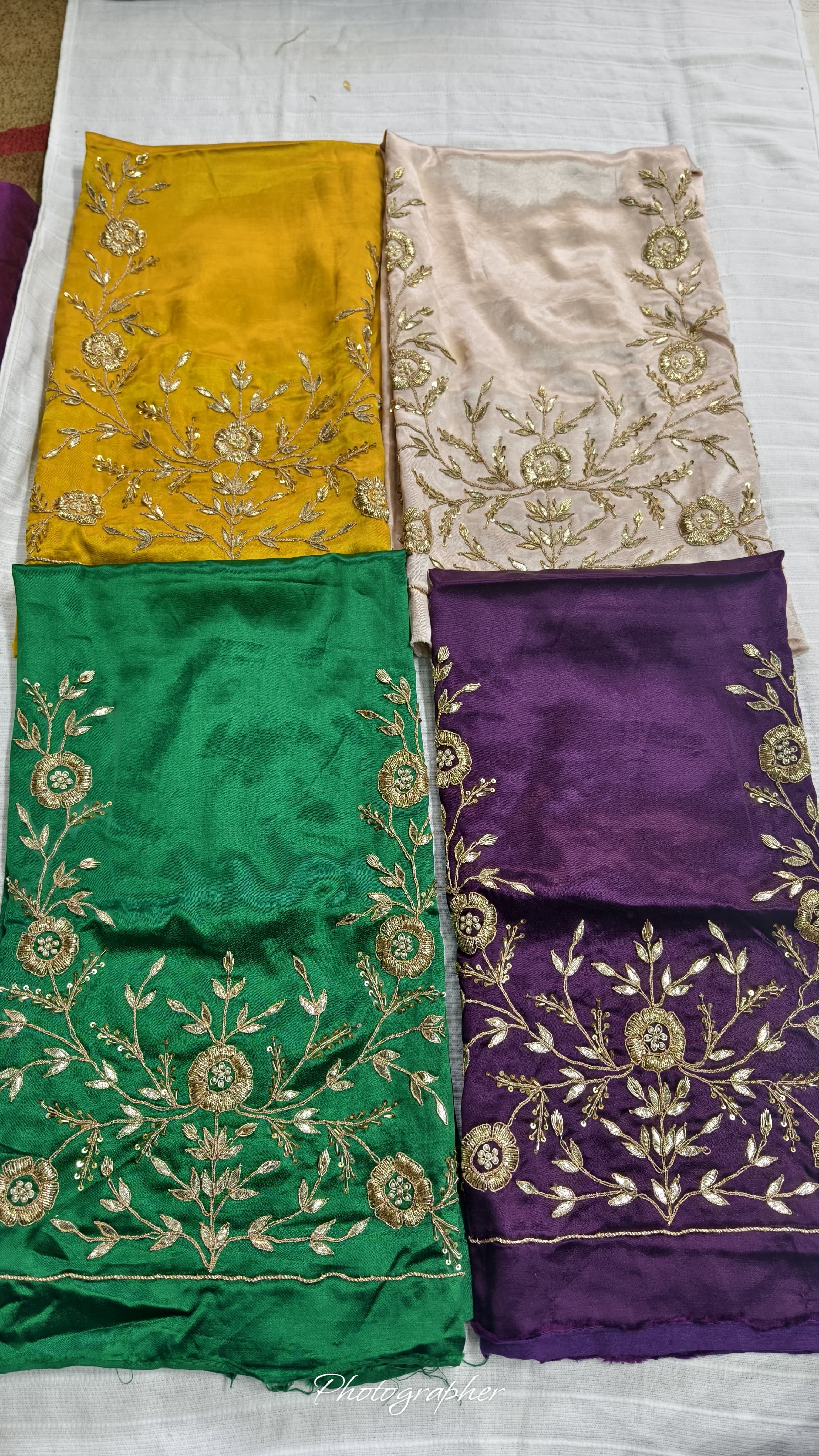 Pure Masru Gaji Silk Blouse Piece With Pearl Jardoshi Work Hand Work Blouse