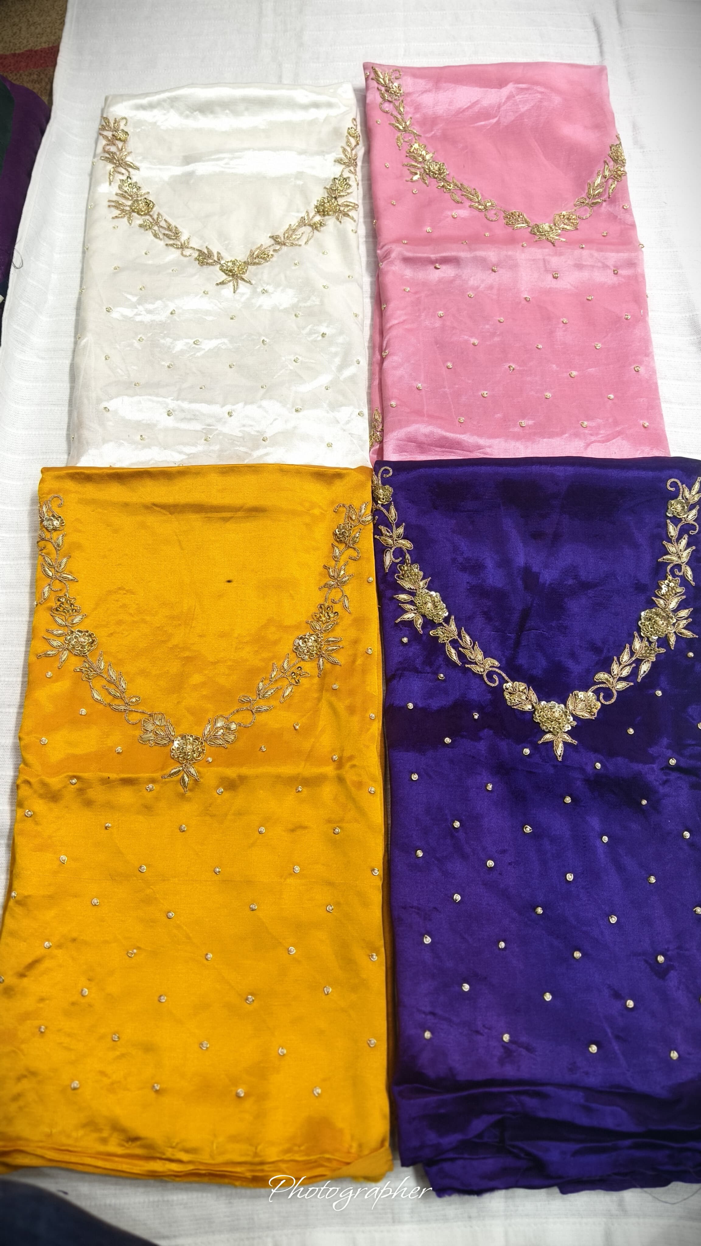 Pure Masru Gaji Silk Blouse Piece With Pearl Jardoshi Work Hand Work Blouse