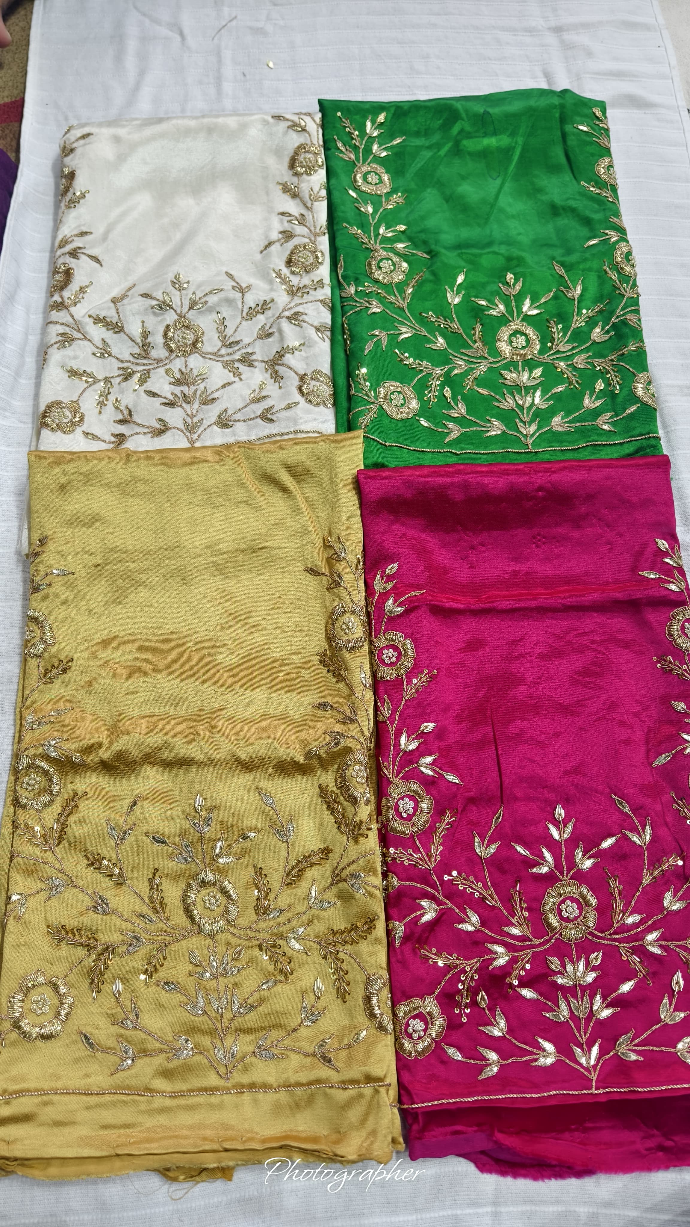 Pure Masru Gaji Silk Blouse Piece With Pearl Jardoshi Work Hand Work Blouse