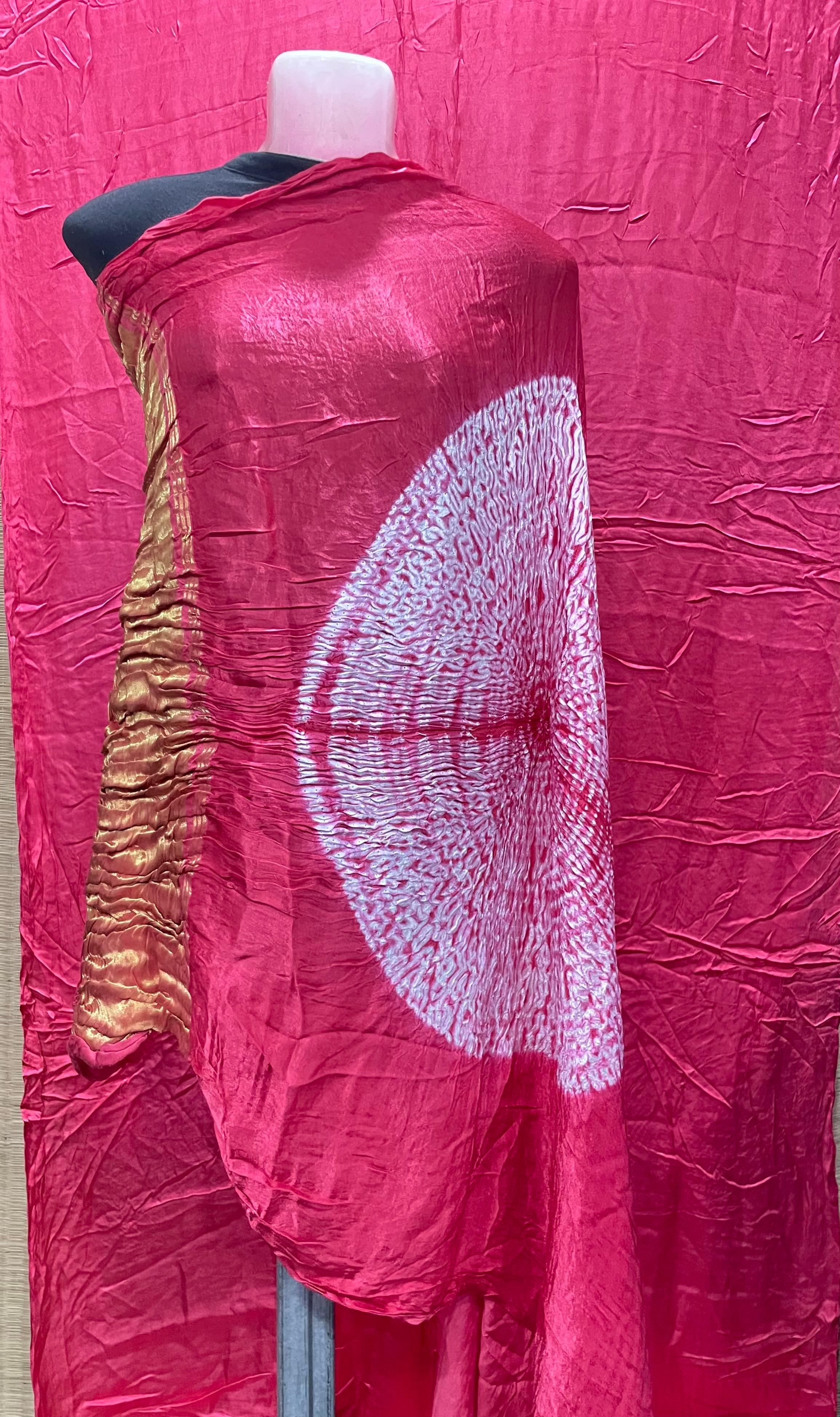 Pure Modal Gaji Silk Shibori Saree
