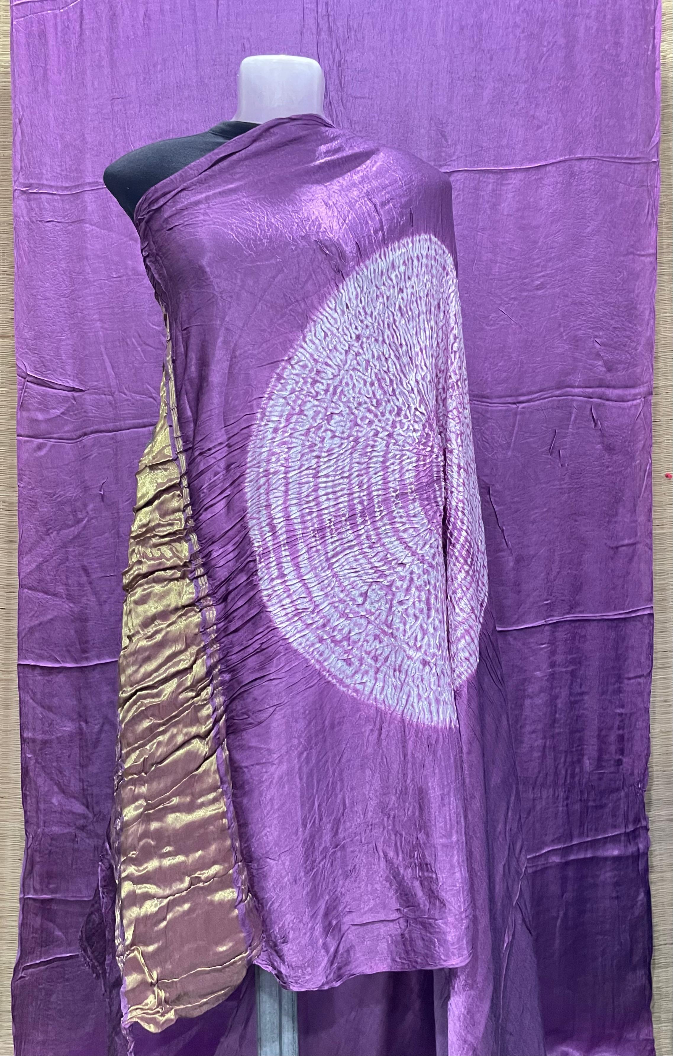 Pure Modal Gaji Silk Shibori Saree