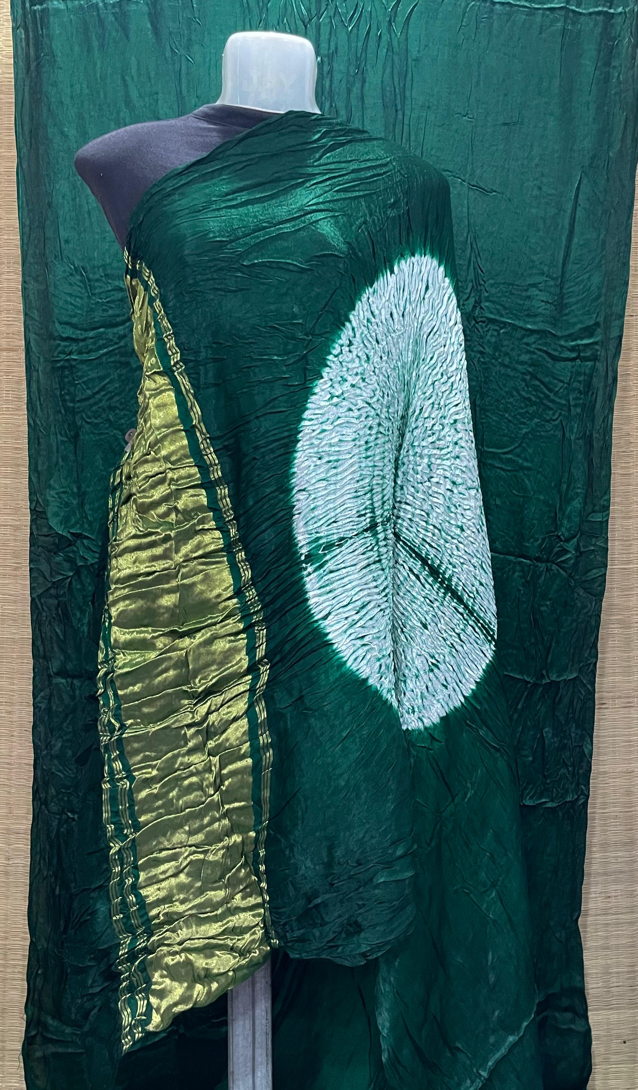 Pure Modal Gaji Silk Shibori Saree