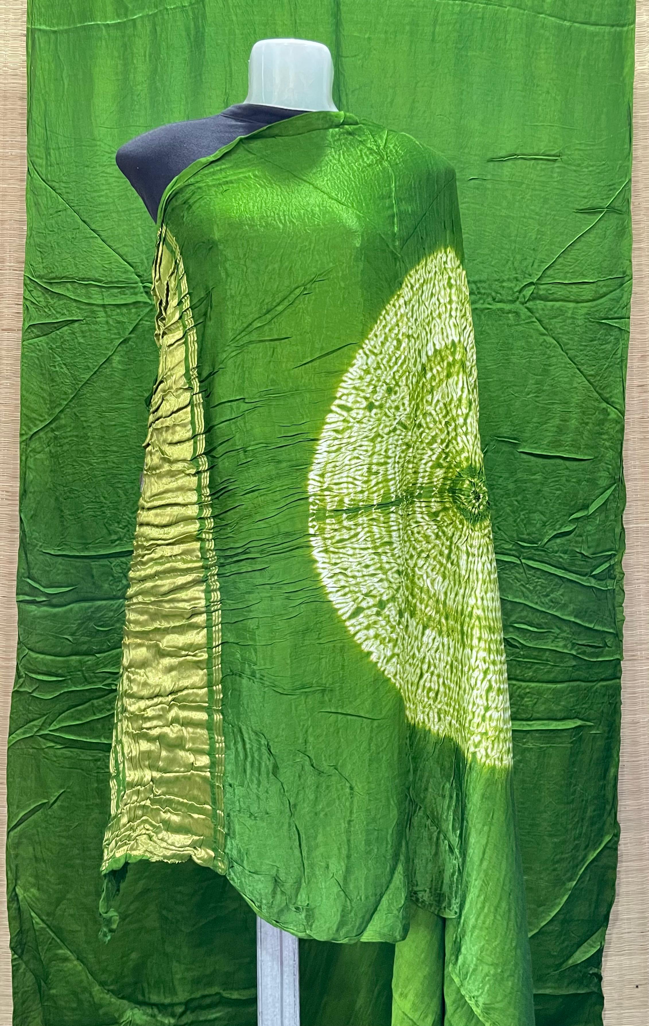 Pure Modal Gaji Silk Shibori Saree