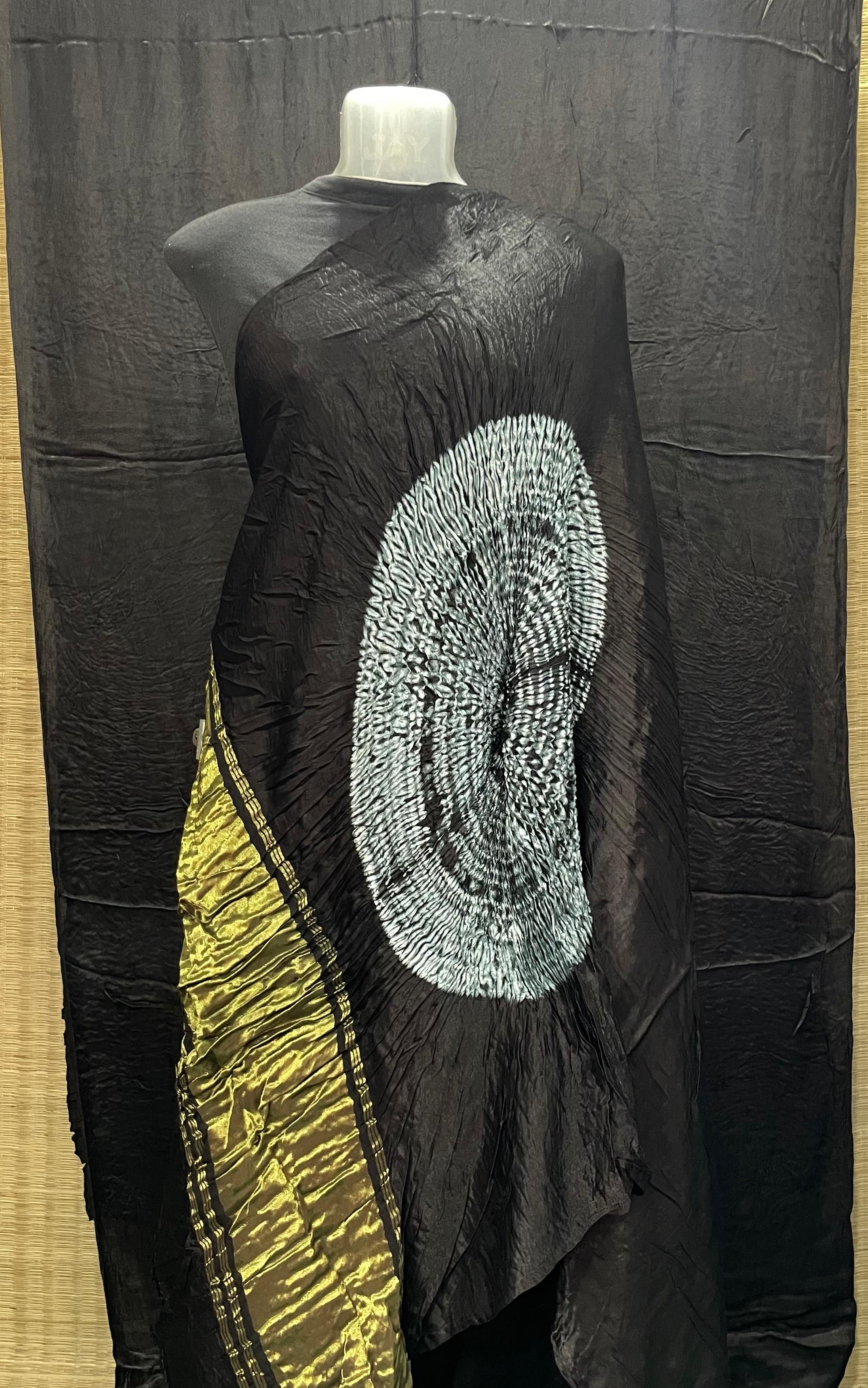 Pure Modal Gaji Silk Shibori Saree