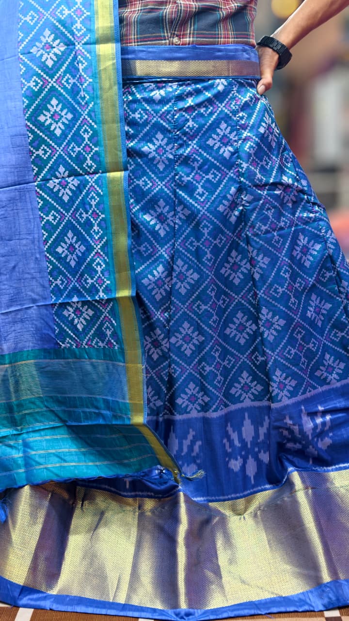 Pure Original Rajkoti Patola Silk Lehenga Choli Set with Dupatta