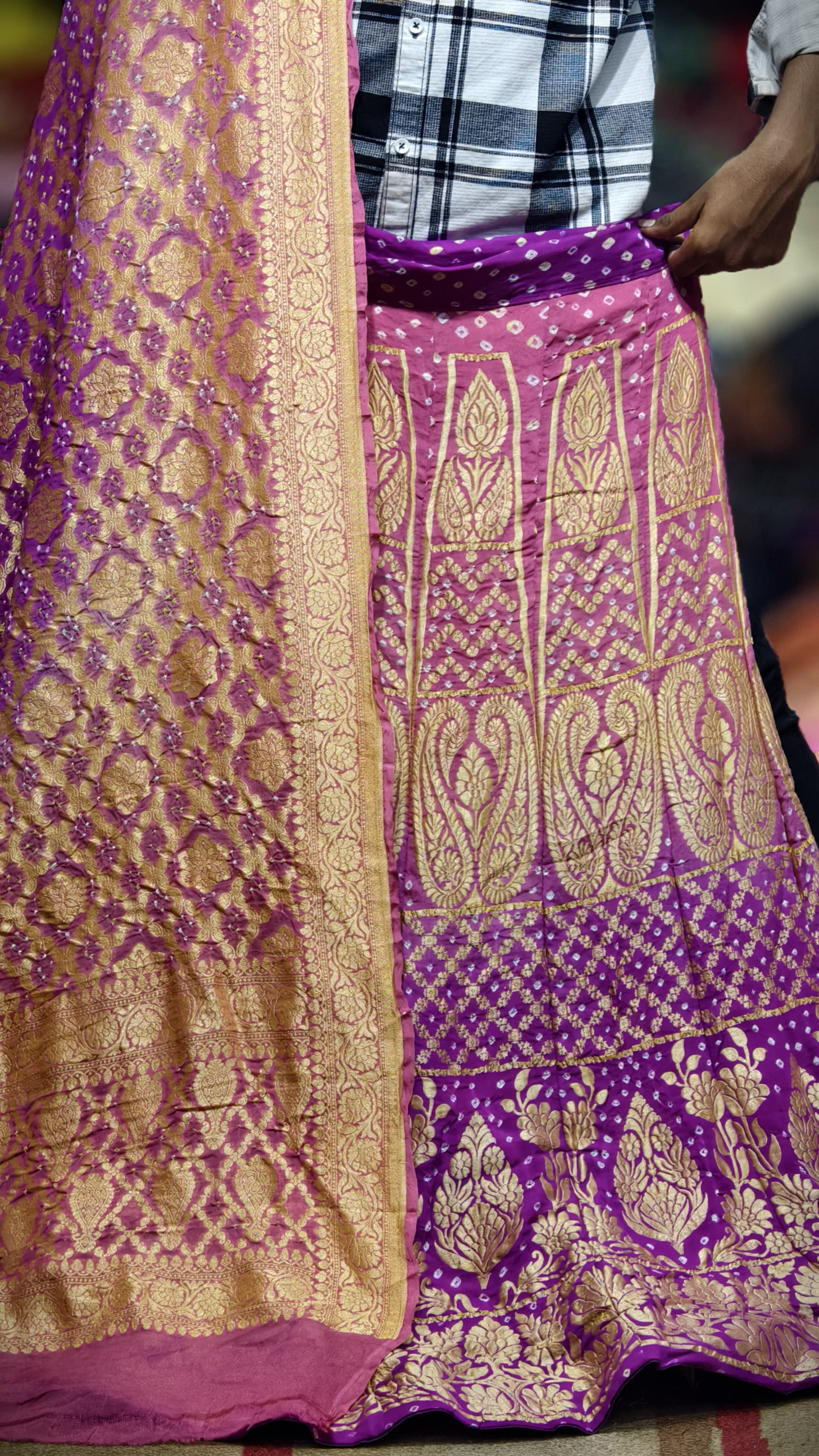 Pure Banarasi Georgette Real Neem Zari Upada Ghagra Choli