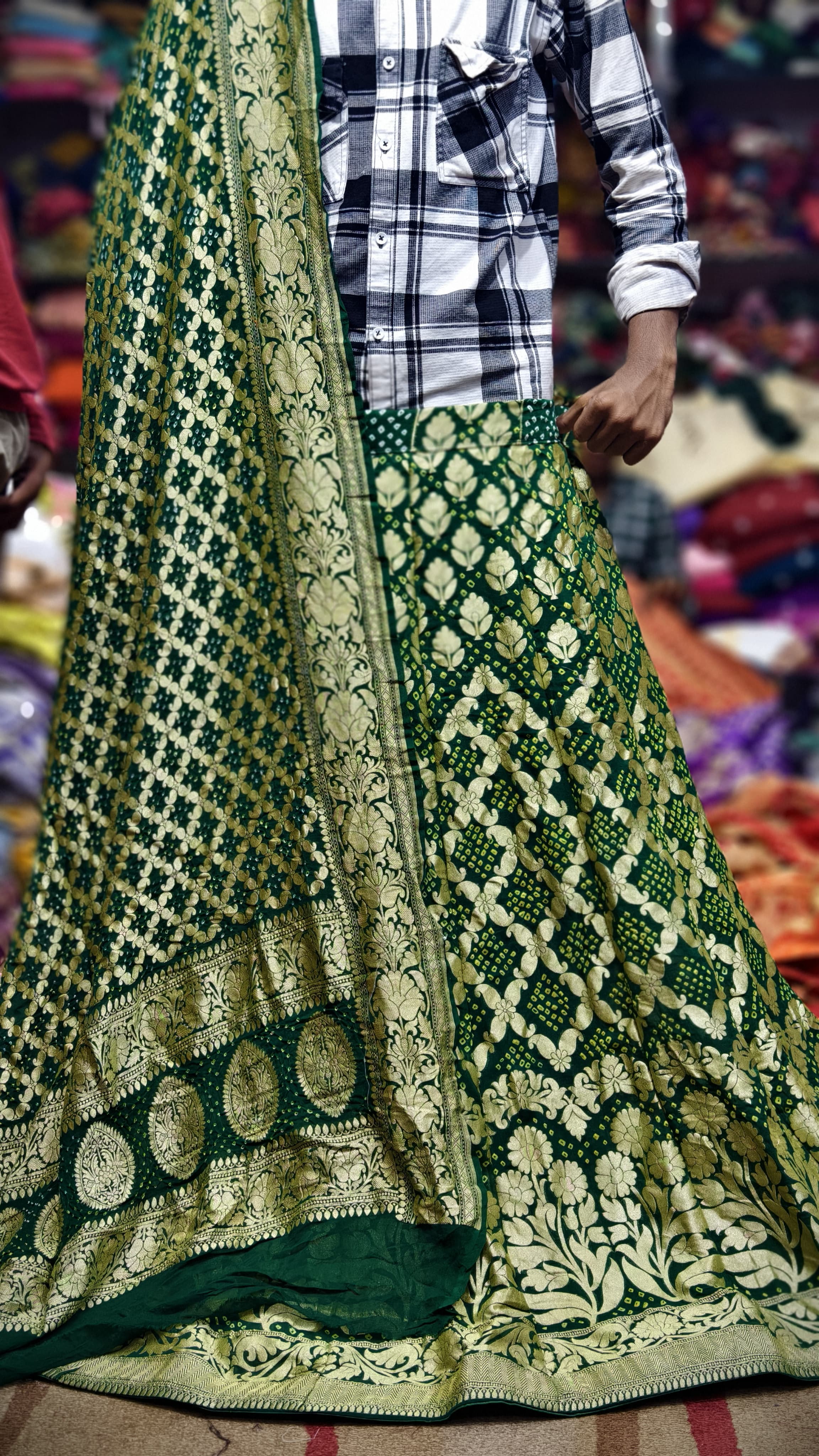 Pure Banarasi Georgette Real Neem Zari Upada Ghagra Choli