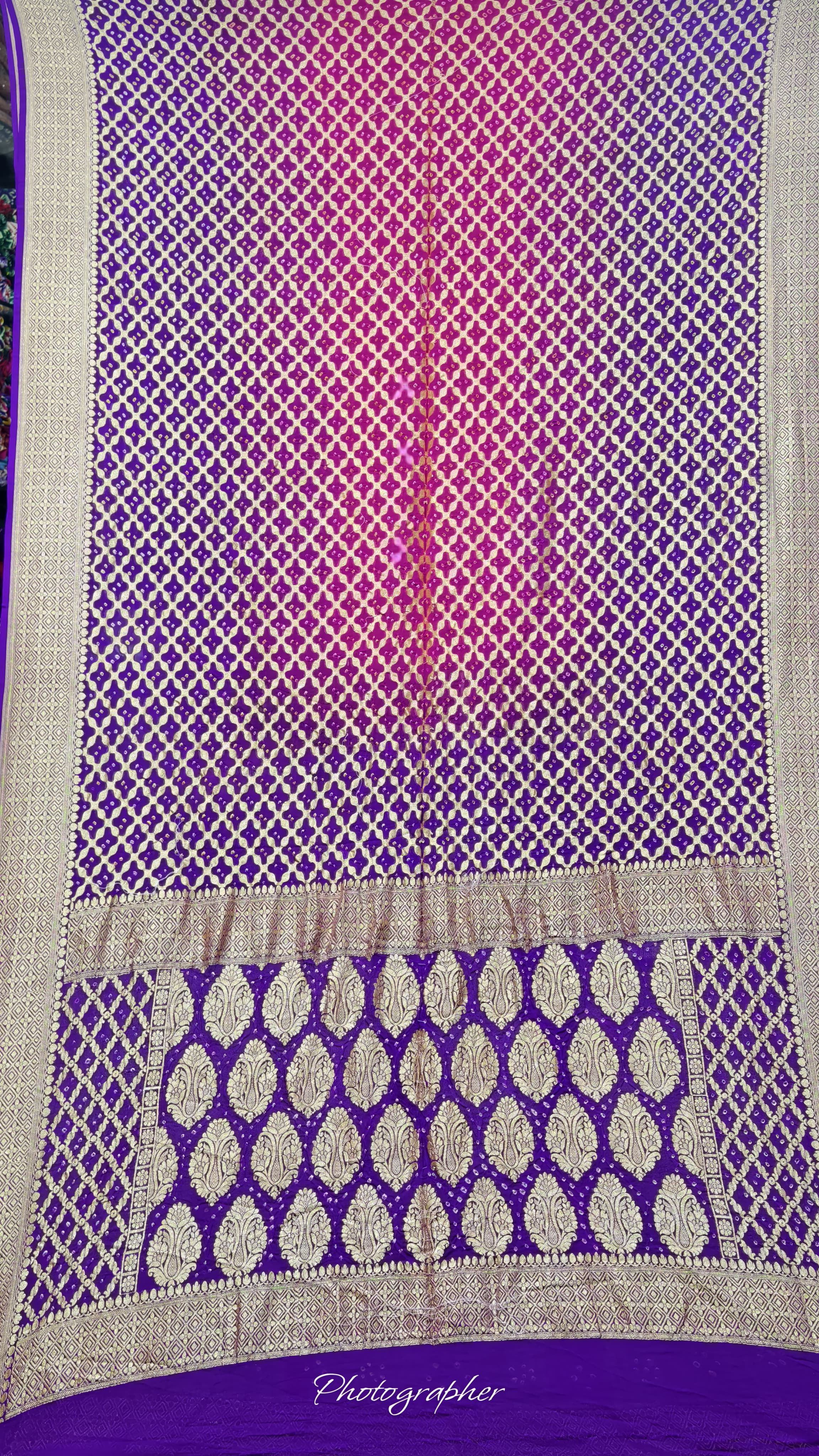 Pure Banarasi Georgette Real Neem Zari Upada Saree