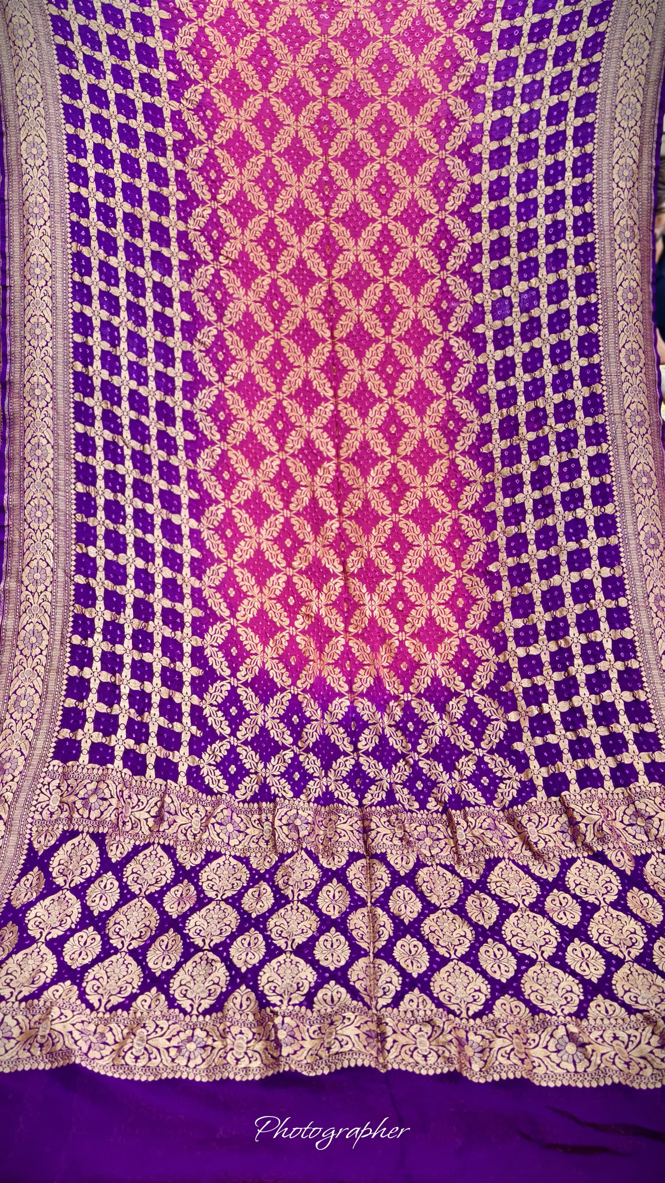 Pure Banarasi Georgette Real Neem Zari Upada Saree