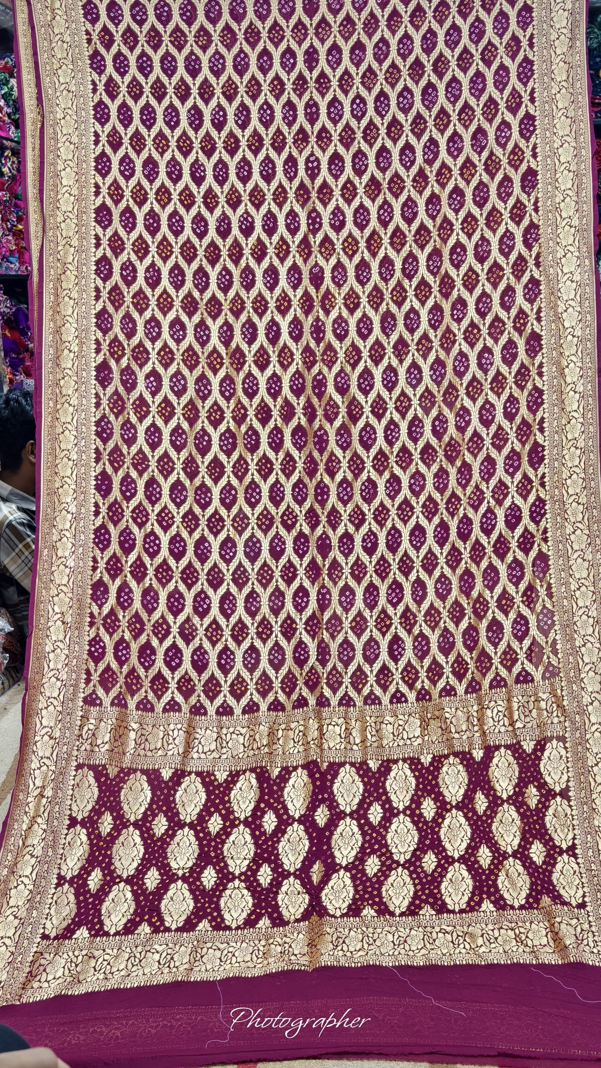 Pure Banarasi Georgette Real Neem Zari Upada Saree