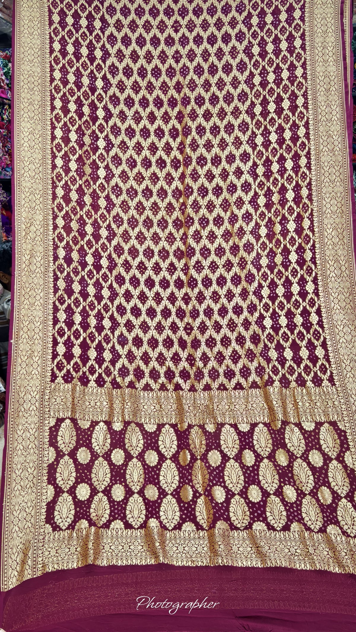 Pure Banarasi Georgette Real Neem Zari Upada Saree