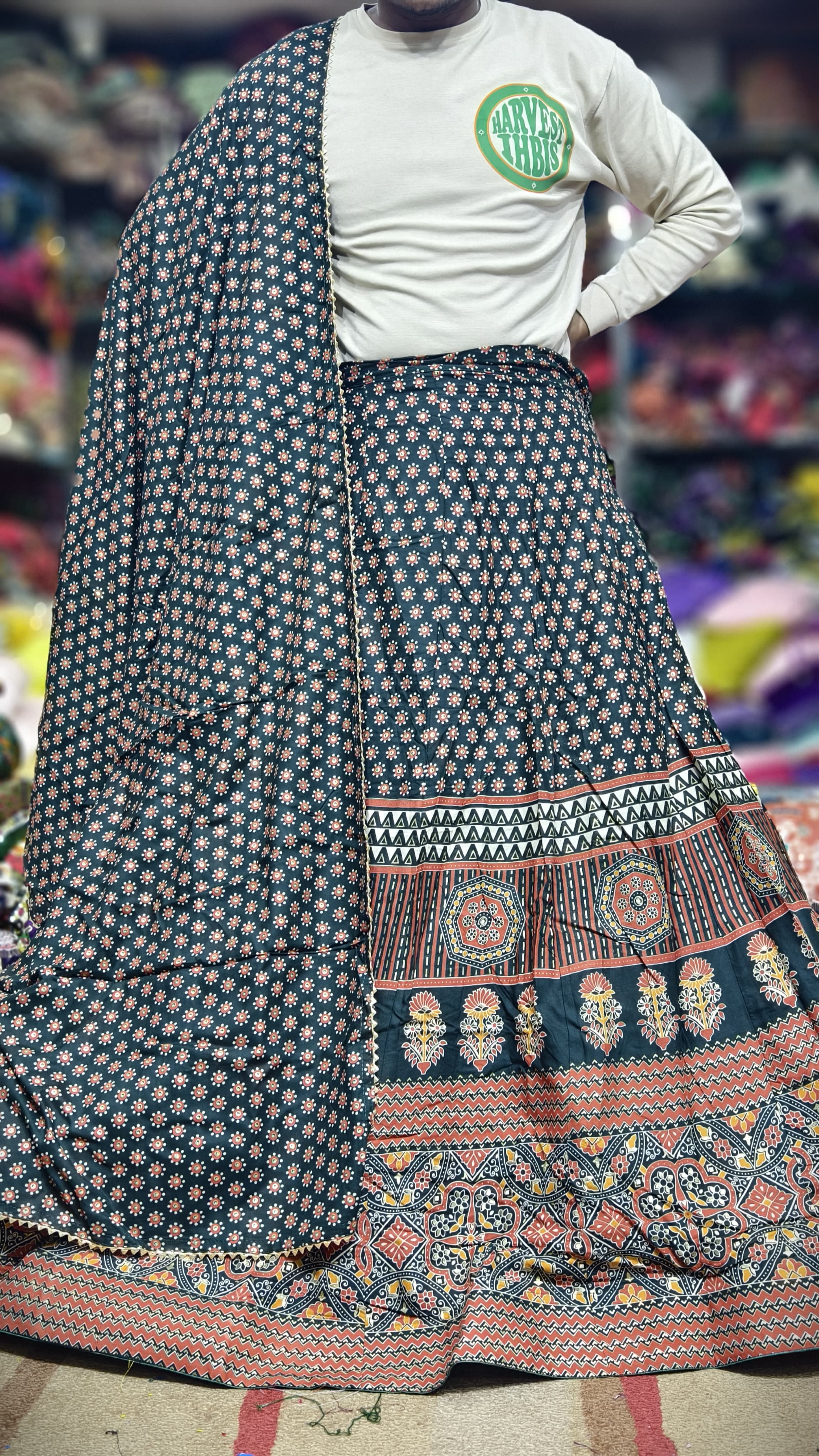 Pure Cotton Ajrakhi Print Full 3-Piece Set