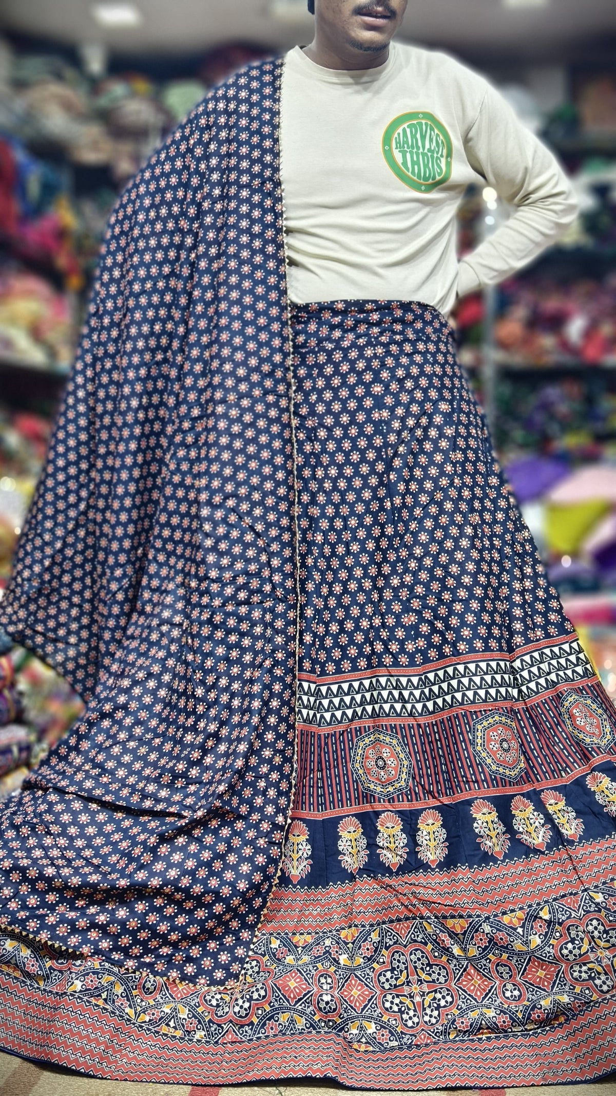 Pure Cotton Ajrakhi Print Full 3-Piece Set