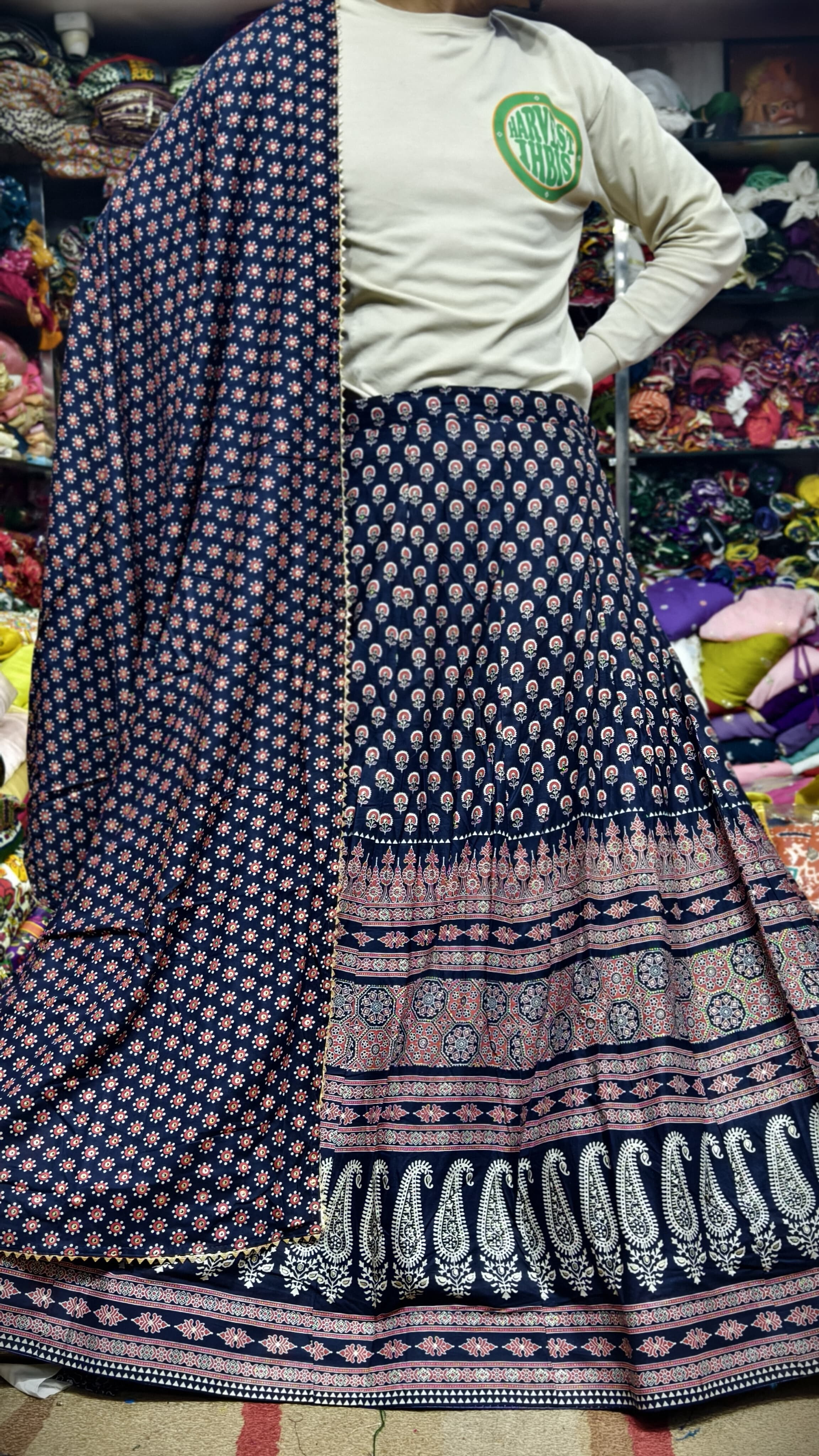 Pure Cotton Ajrakhi Print Full 3-Piece Set