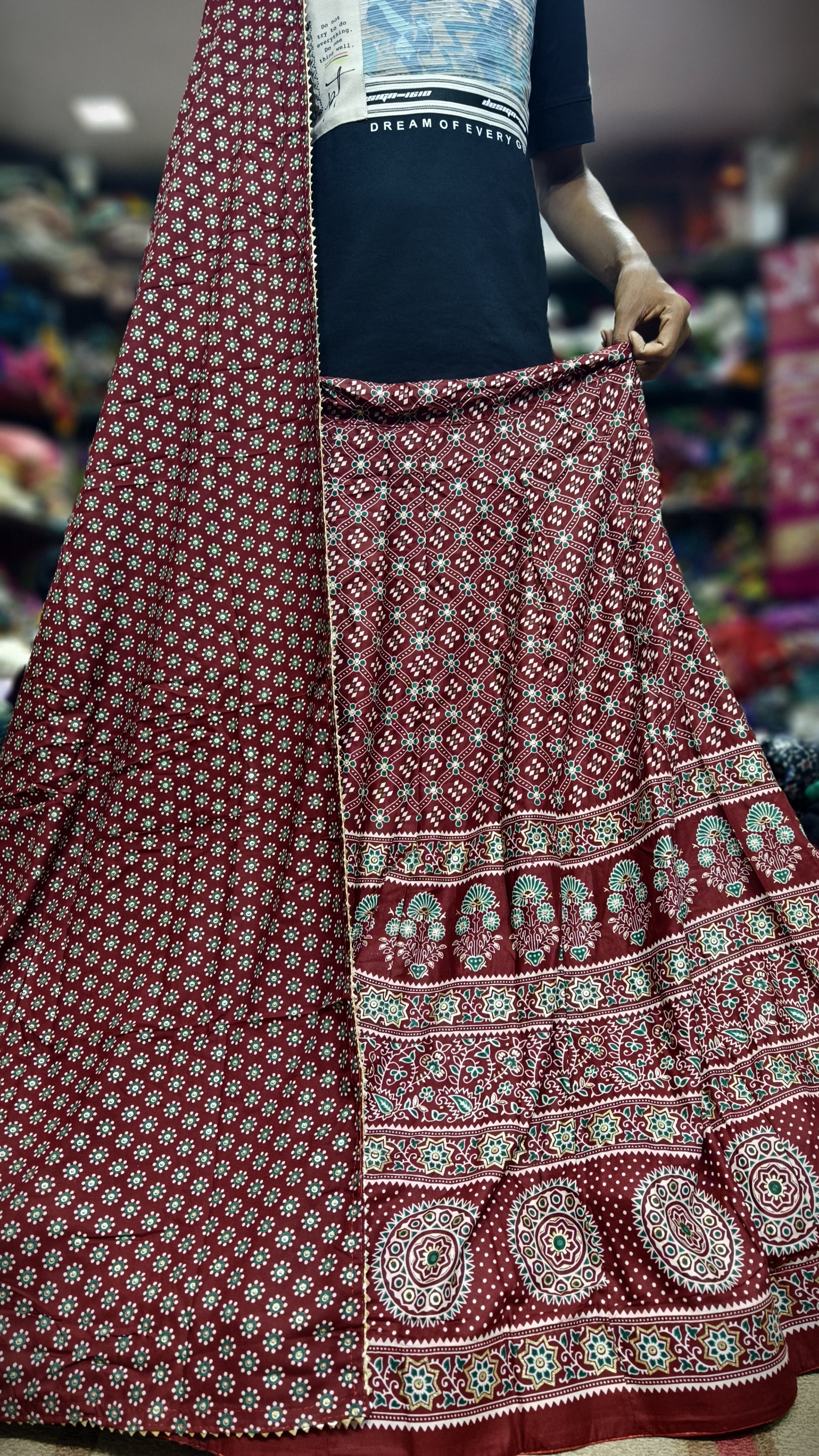 Pure Cotton Ajrakhi Print Full 3-Piece Set