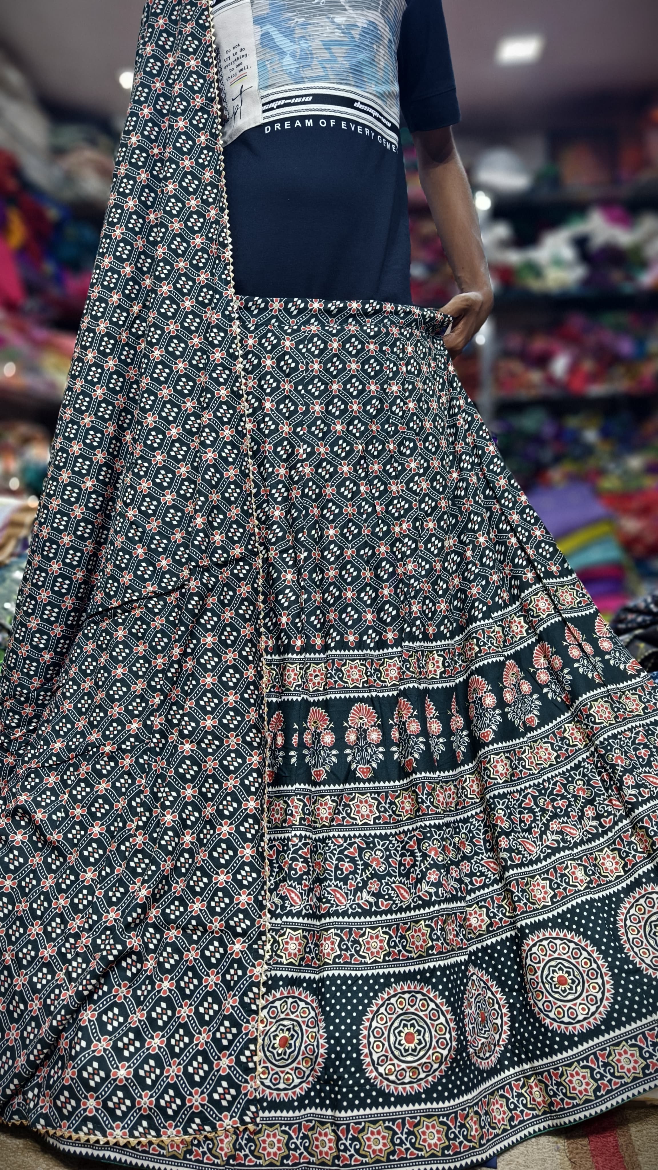 Pure Cotton Ajrakhi Print Full 3-Piece Set