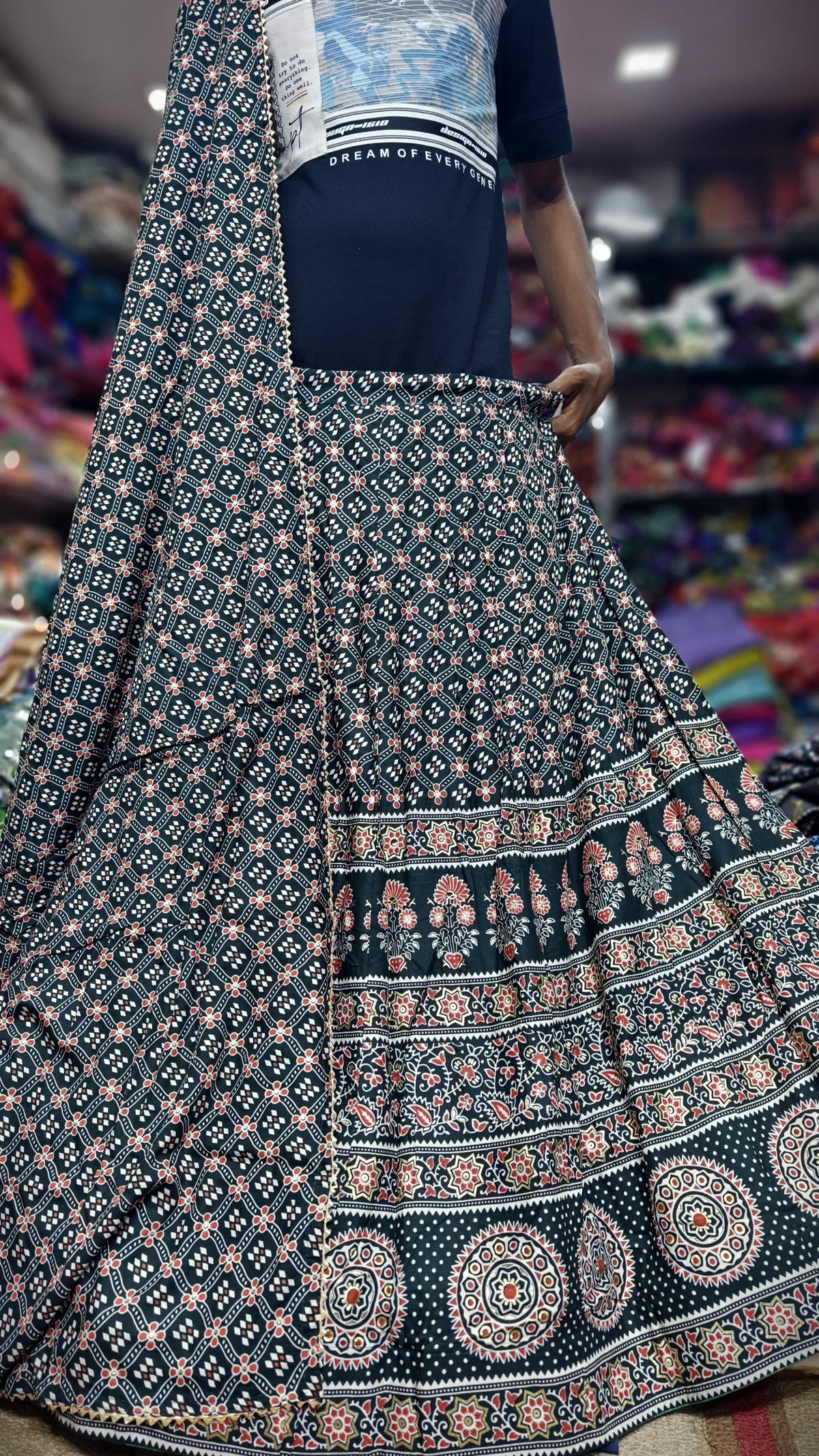 Pure Cotton Ajrakhi Print Full 3-Piece Set