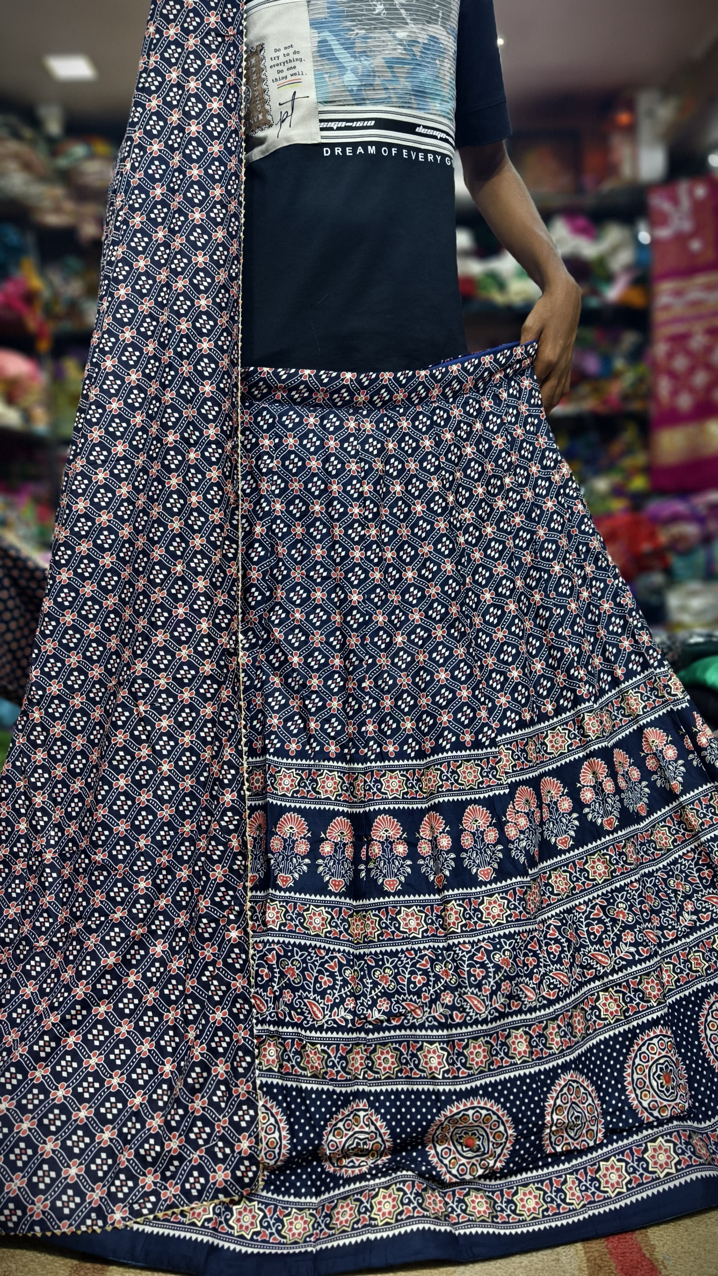 Pure Cotton Ajrakhi Print Full 3-Piece Set