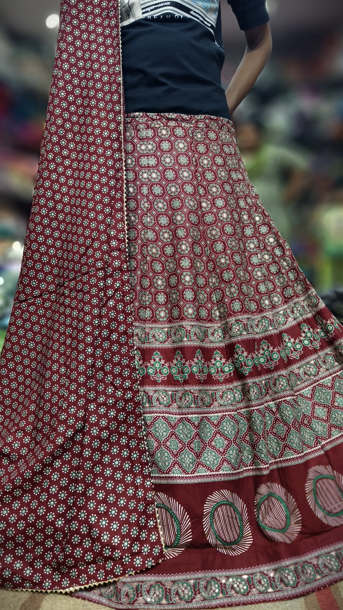 Pure Cotton Ajrakhi Print Full 3-Piece Set