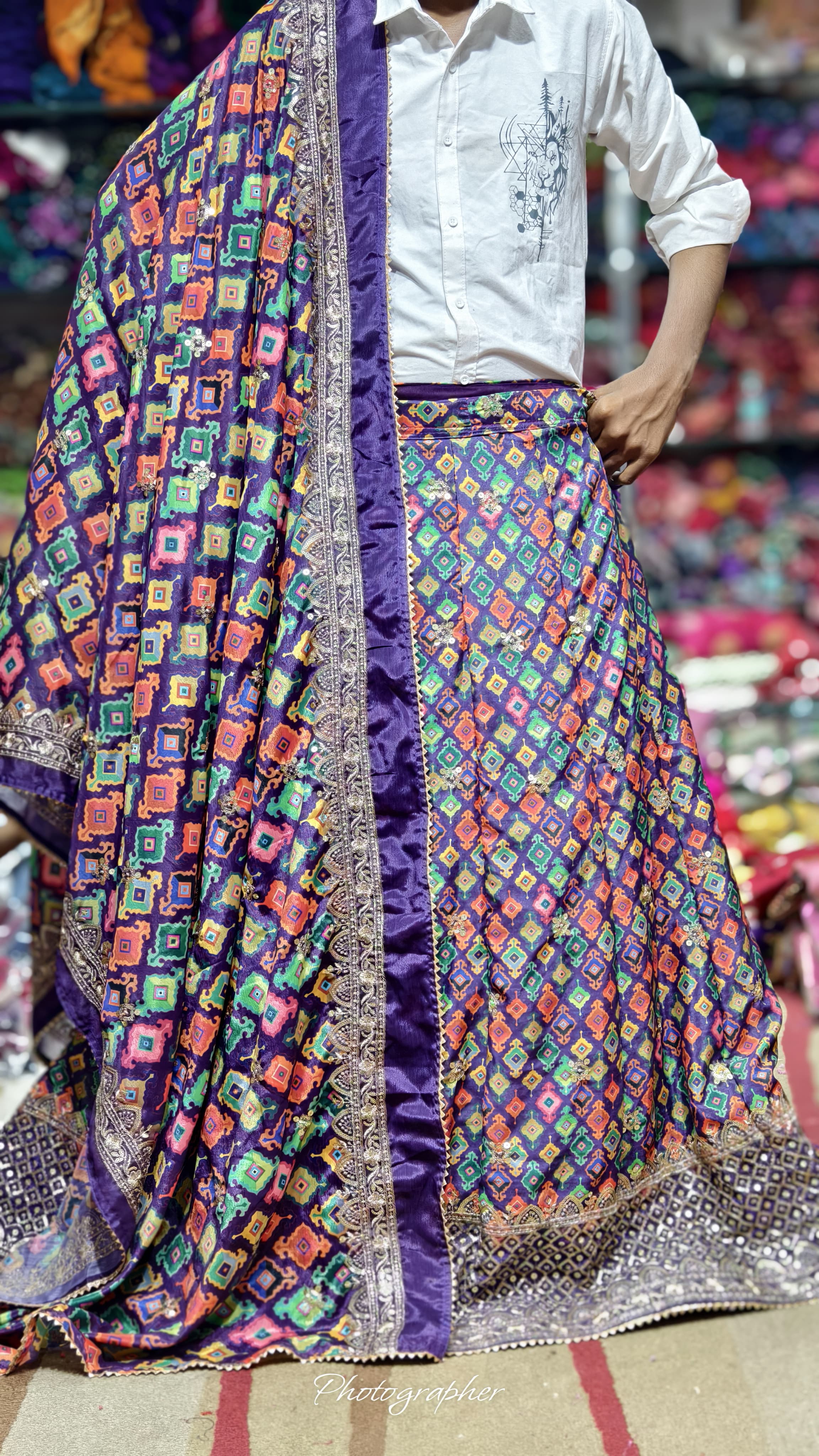 Pure Dolla Silk Chaniya Choli With Viving Foil Concept