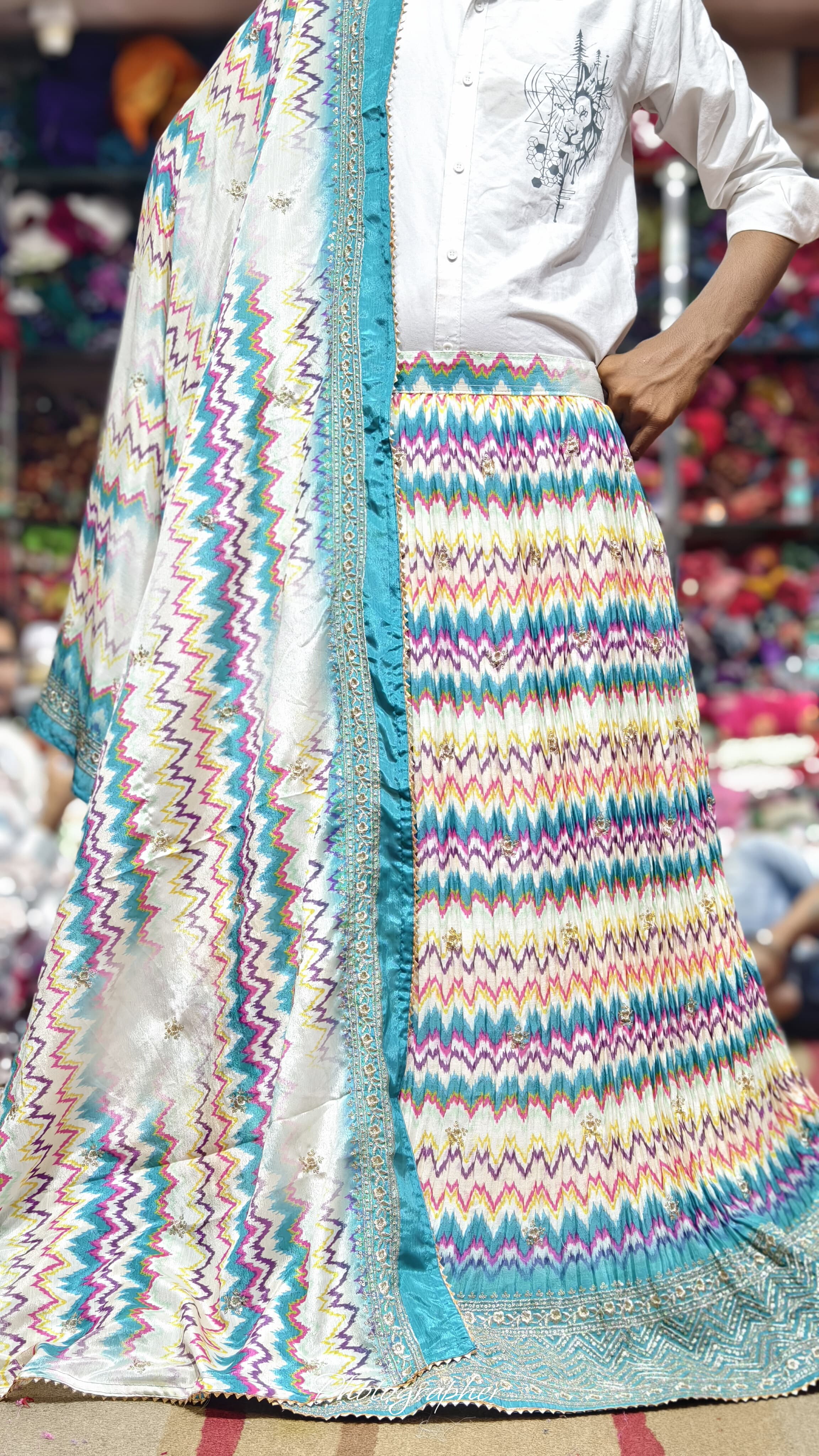 Pure Dolla Silk Chaniya Choli With Viving Foil Concept