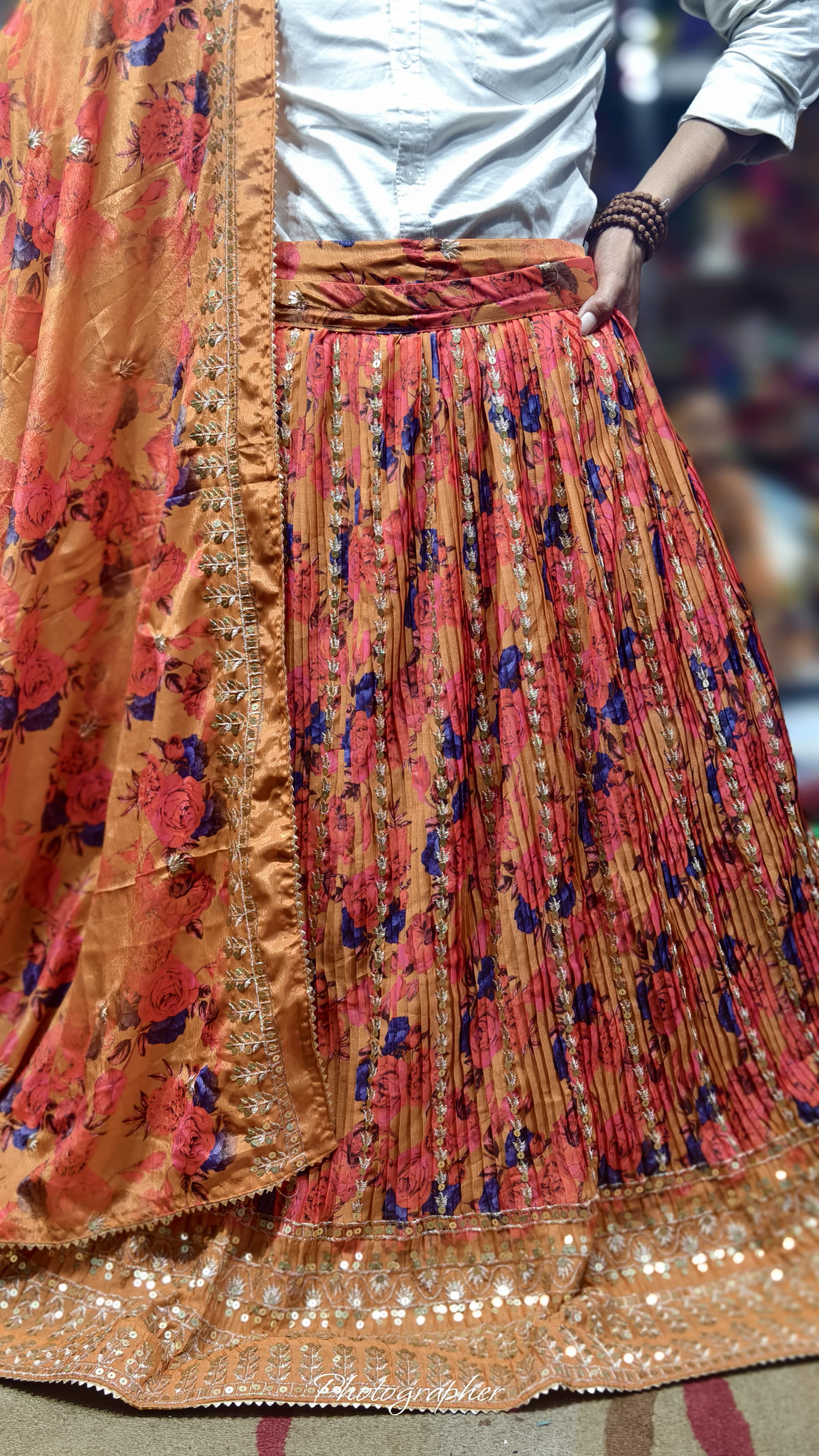 Pure Dolla Silk Chaniya Choli with Viving Foil Concept