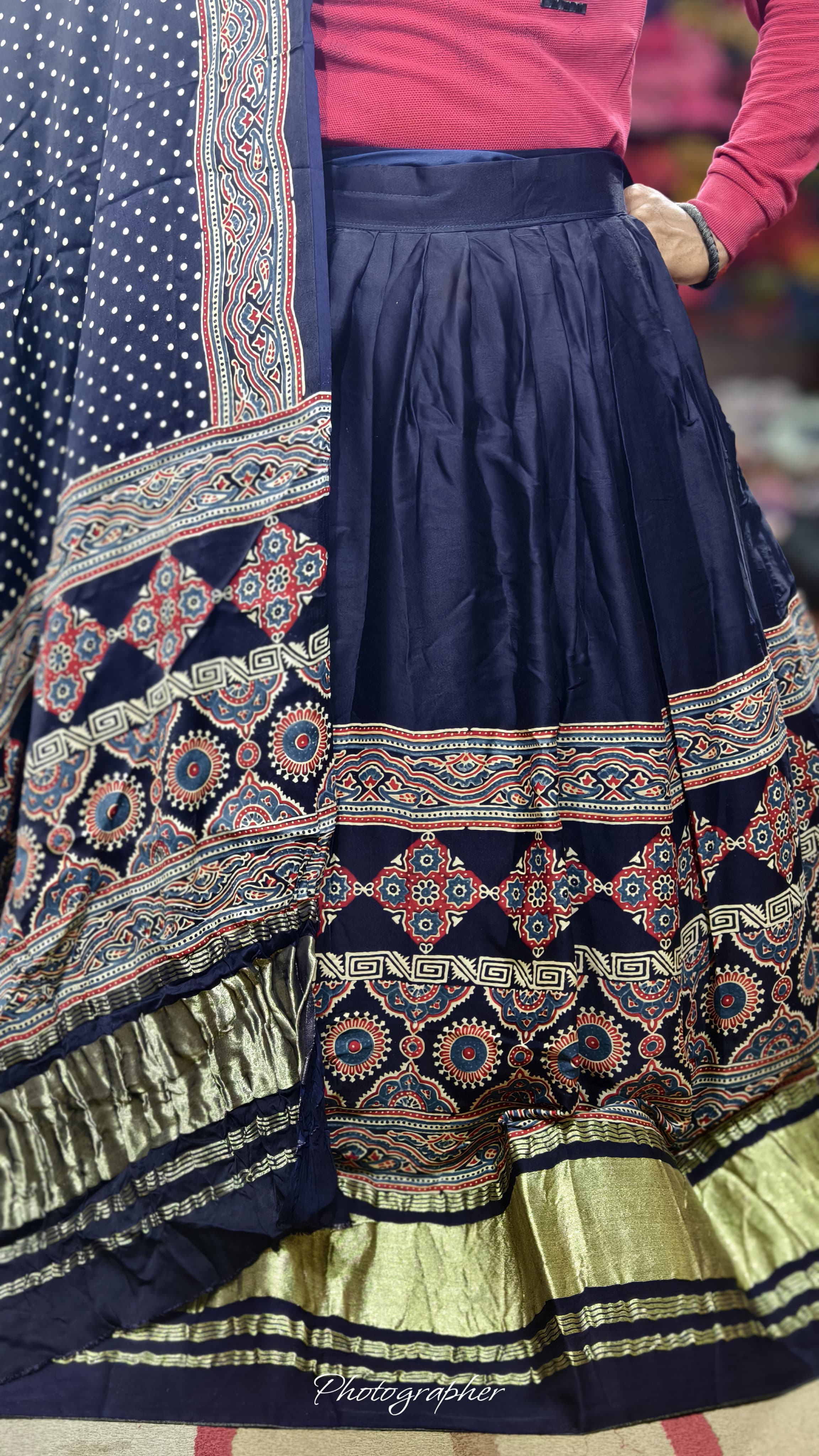 Pure Gaji Silk Chaniyacholi With Heavy Lagdi Pallu