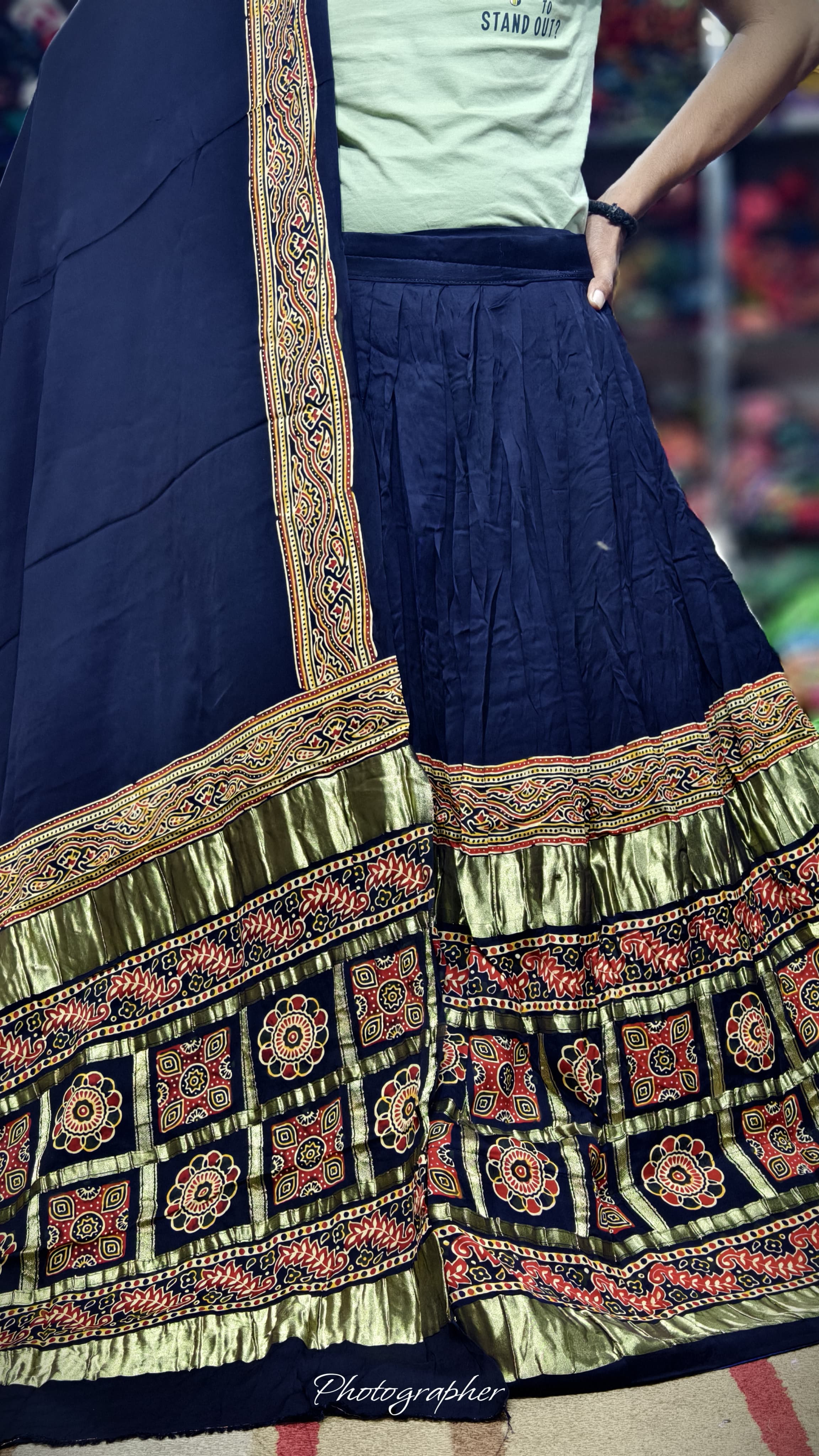 Pure Gaji Silk Chaniyacholi With Heavy Lagdi Pallu