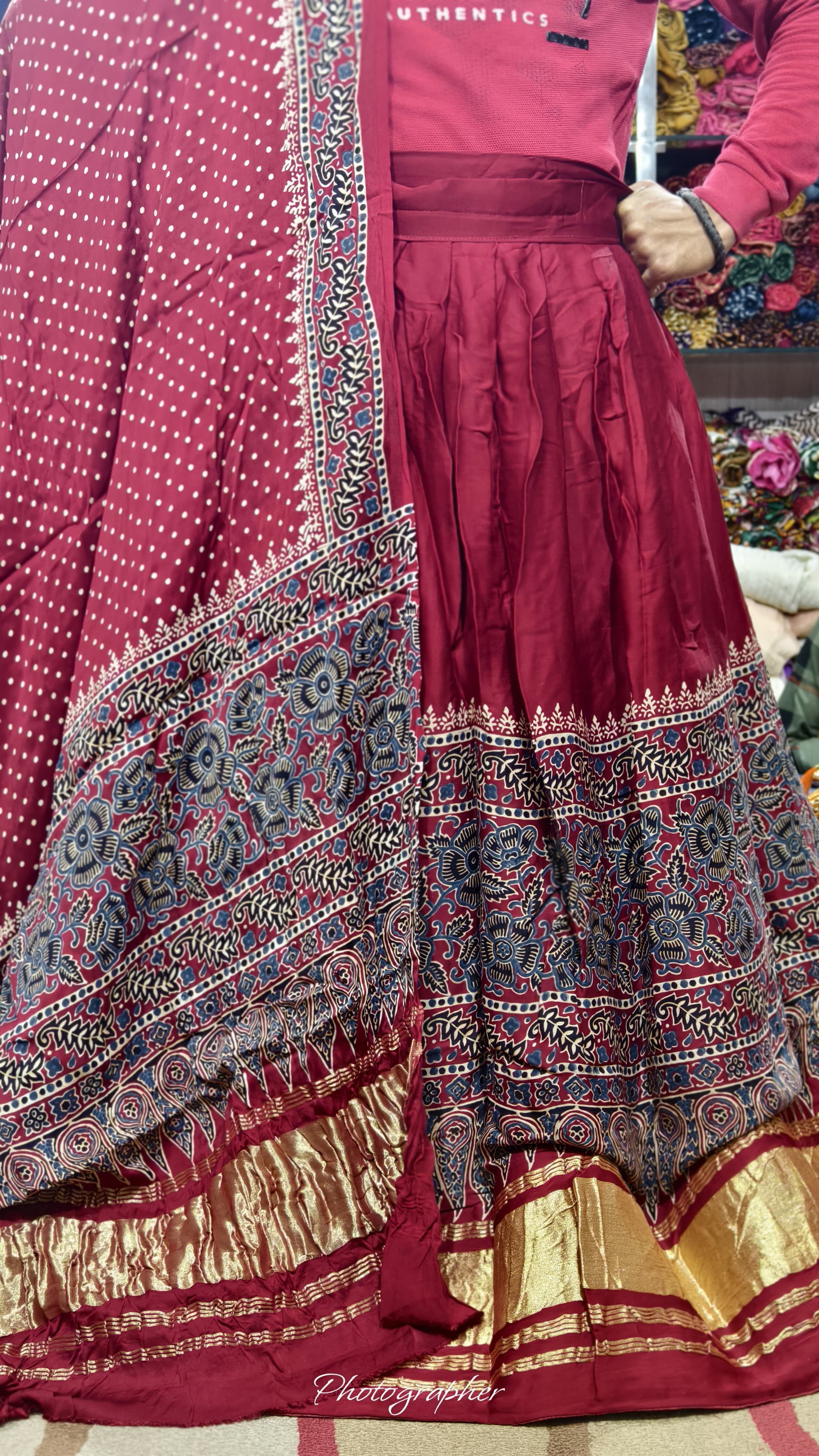 Pure Gaji Silk Chaniyacholi With Heavy Lagdi Pallu