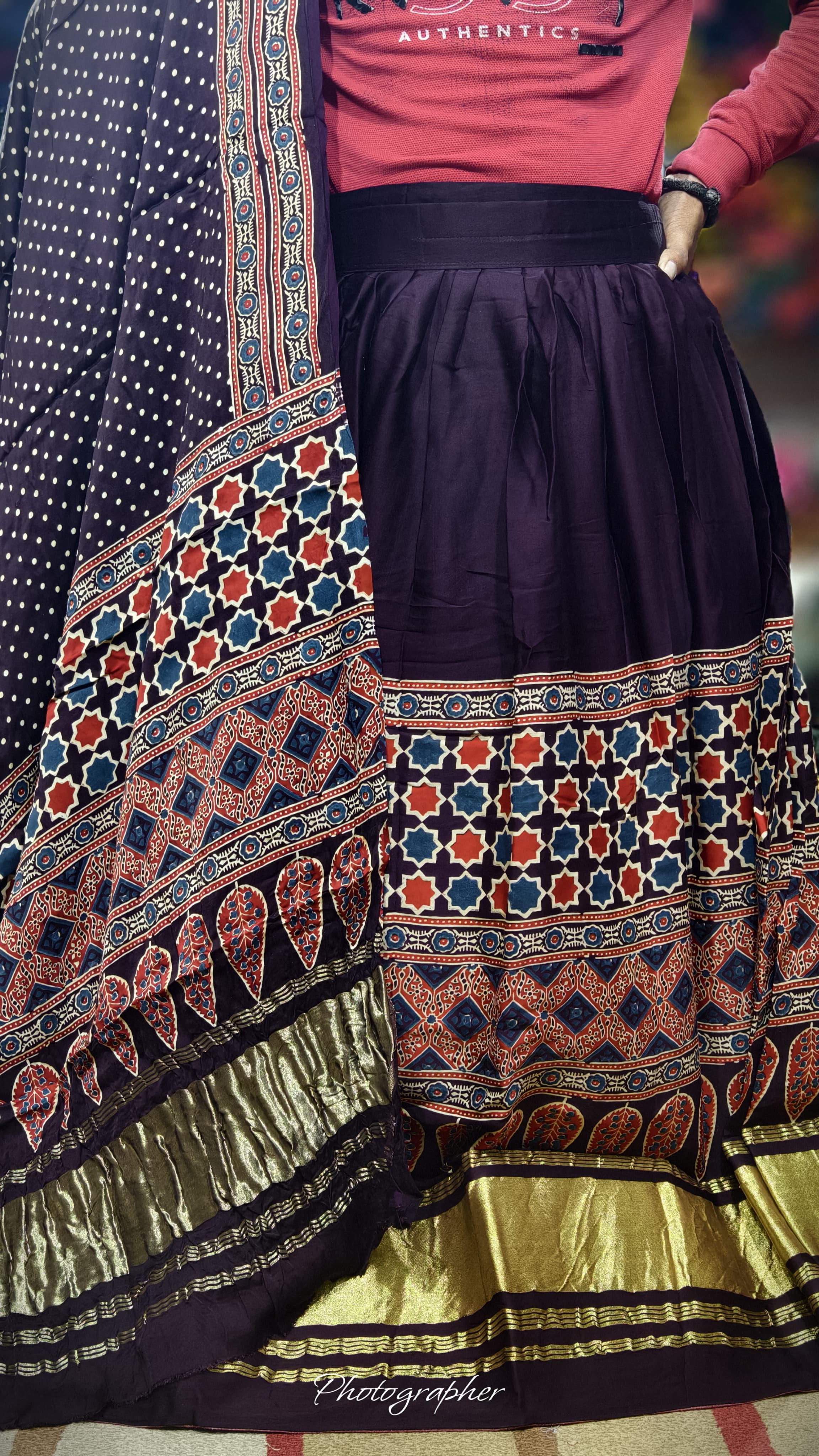 Pure Gaji Silk Chaniyacholi With Heavy Lagdi Pallu