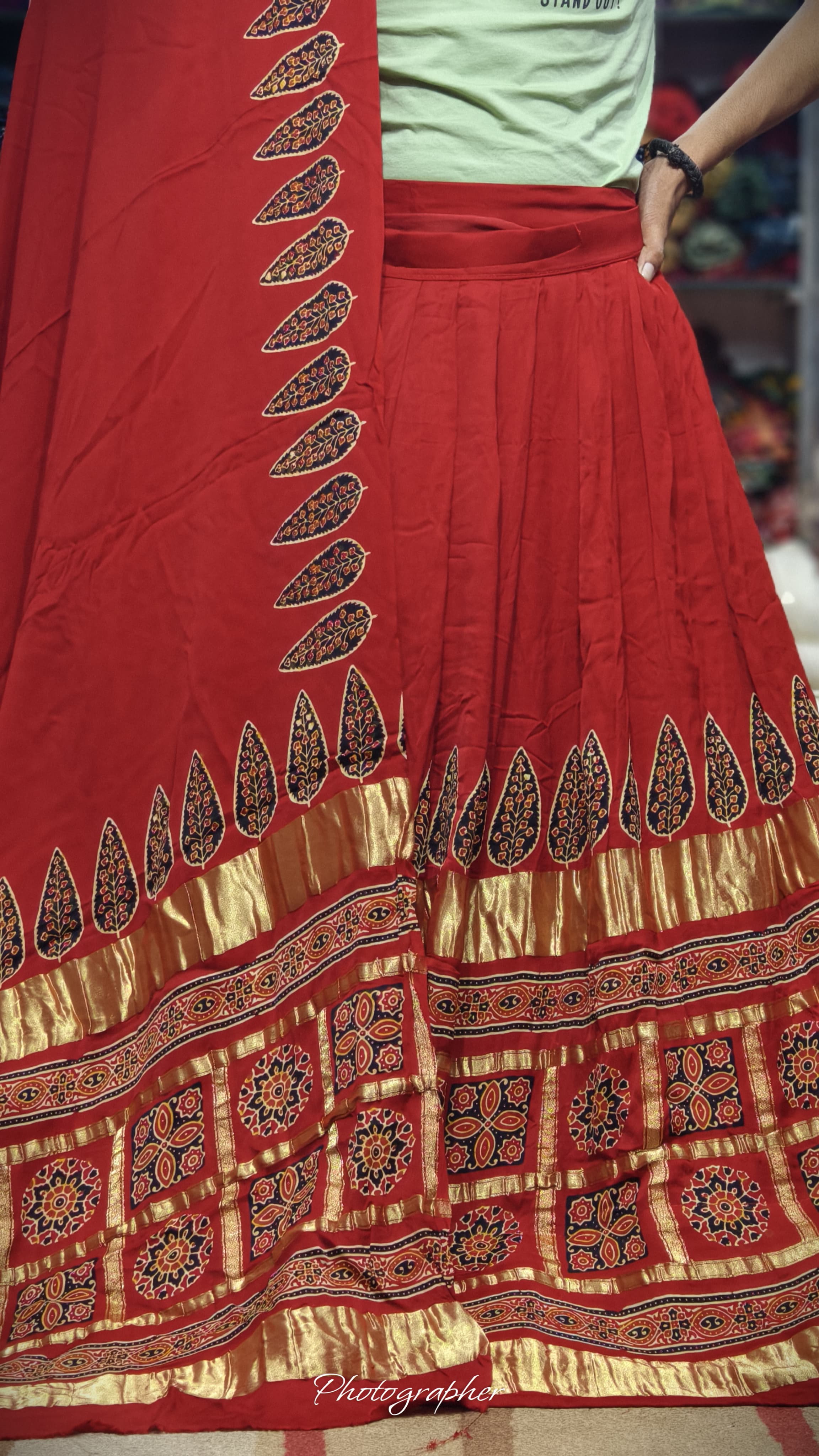 Pure Gaji Silk Chaniyacholi With Heavy Lagdi Pallu