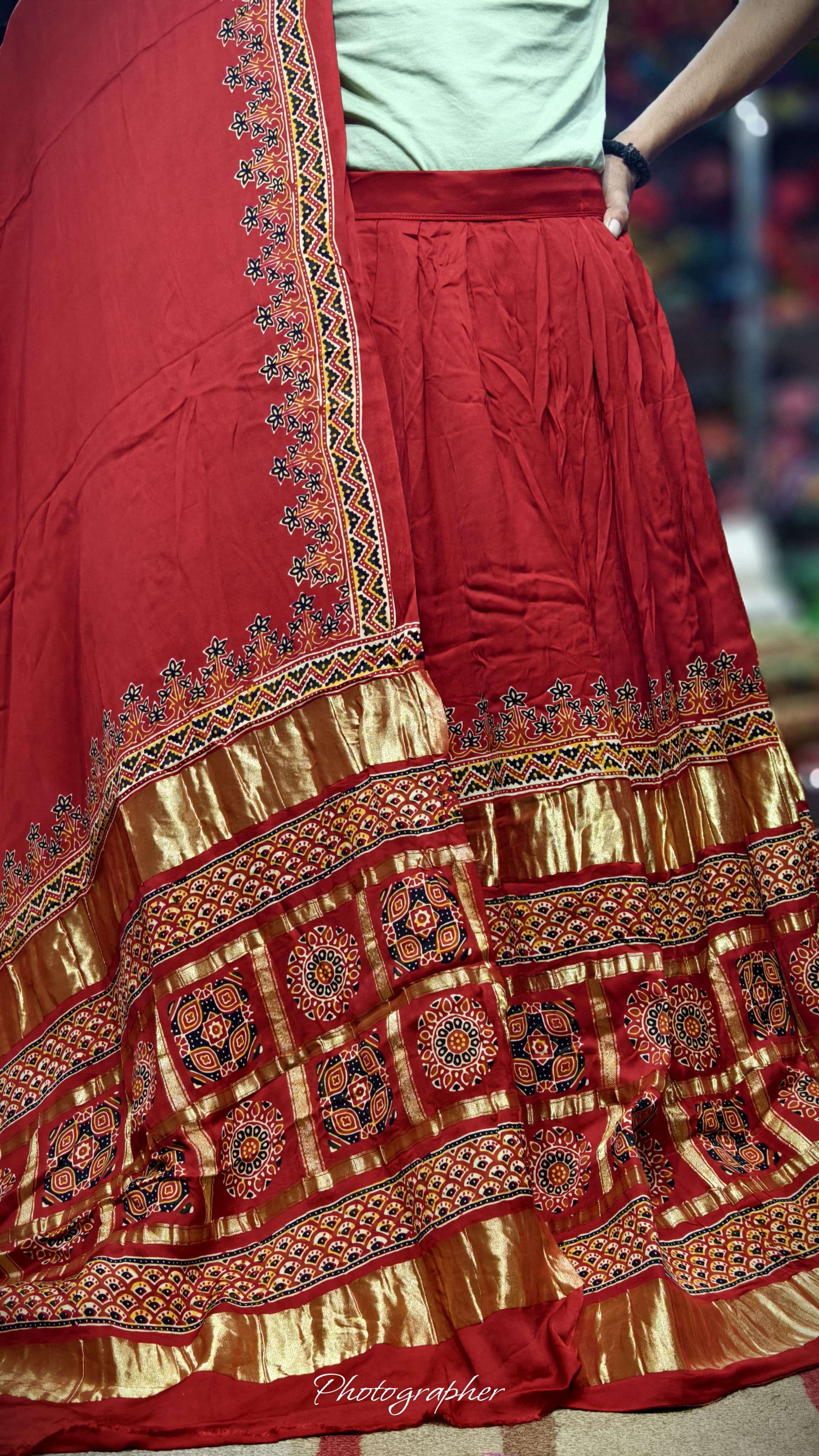 Pure Gaji Silk Chaniyacholi With Heavy Lagdi Pallu