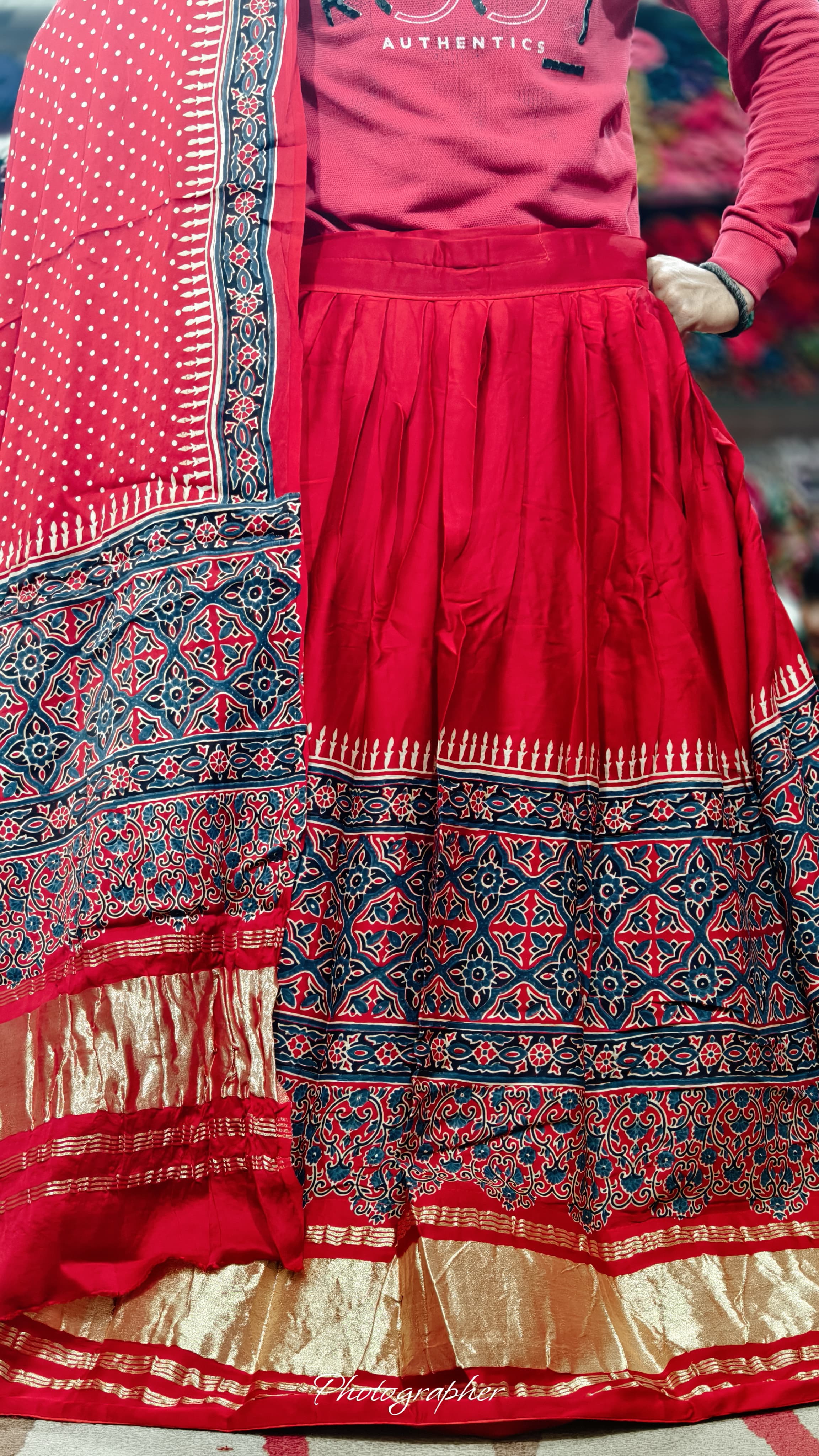 Pure Gaji Silk Chaniyacholi With Heavy Lagdi Pallu