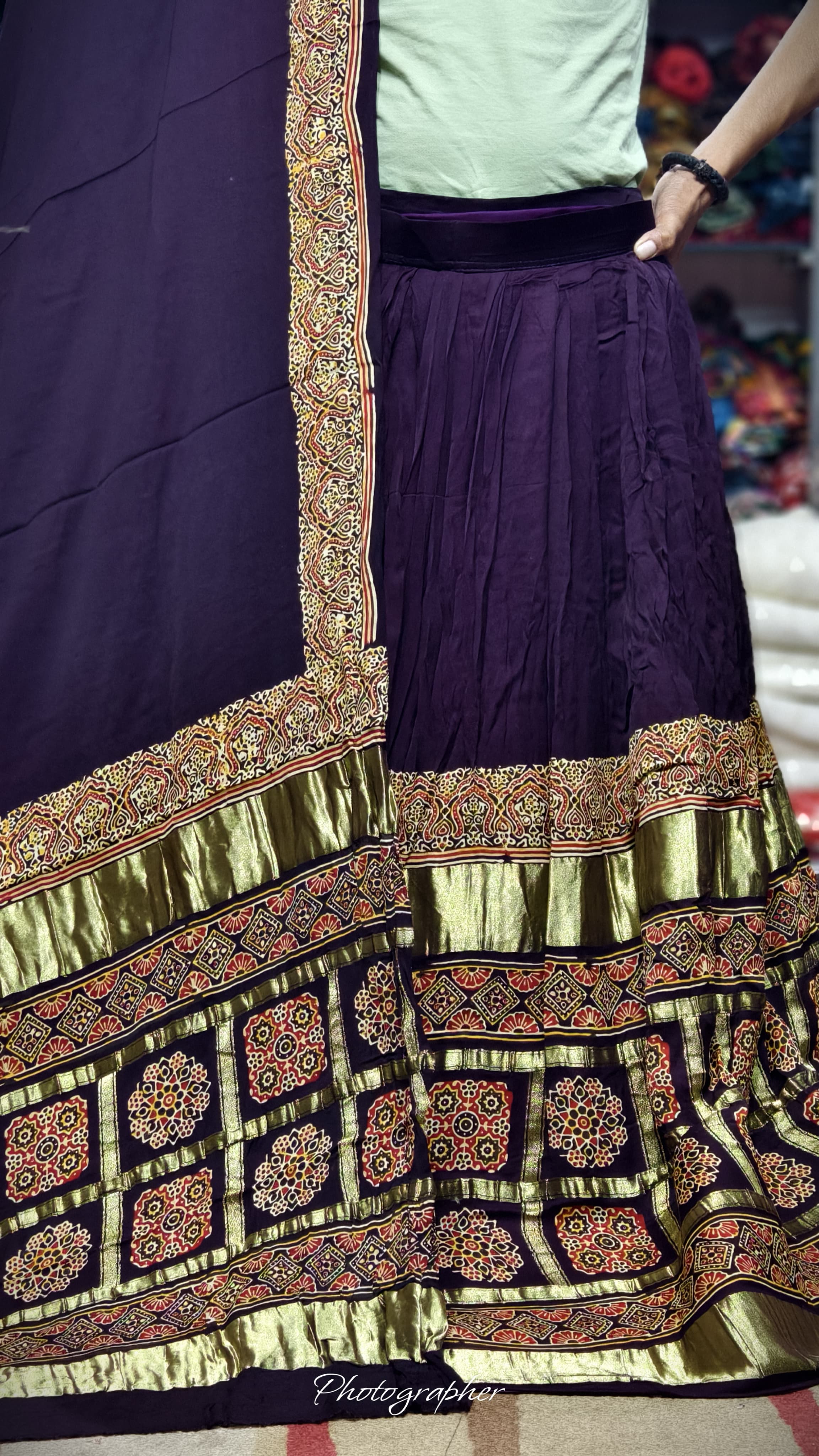 Pure Gaji Silk Chaniyacholi With Heavy Lagdi Pallu